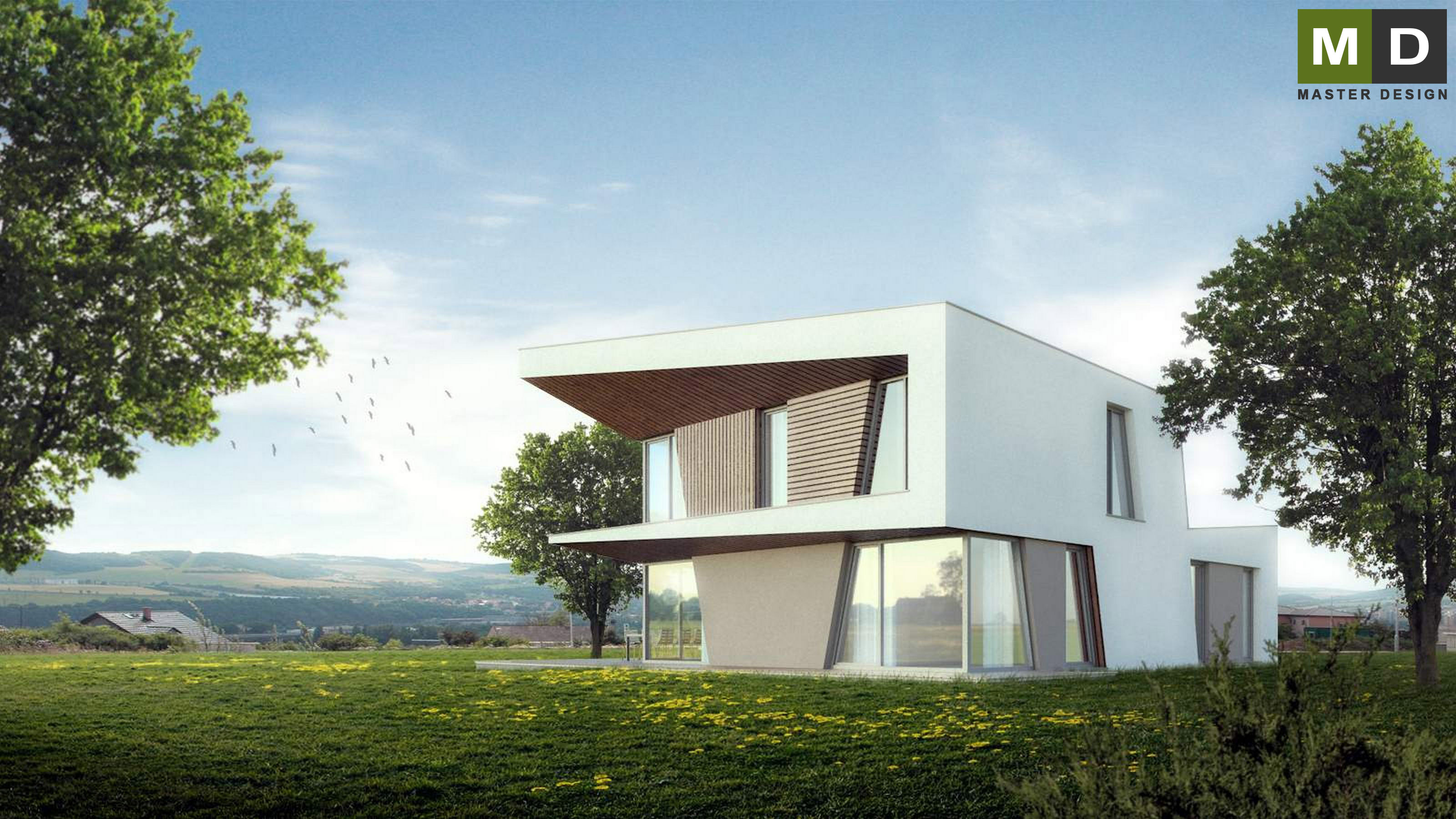 Nízkoenergetický dvoupatrový dům s výrazným stíněnímBeroun - vizualizace4 Nízkoenergetický dvoupatrový dům s výrazným stíněnímBeroun - vizualizace4