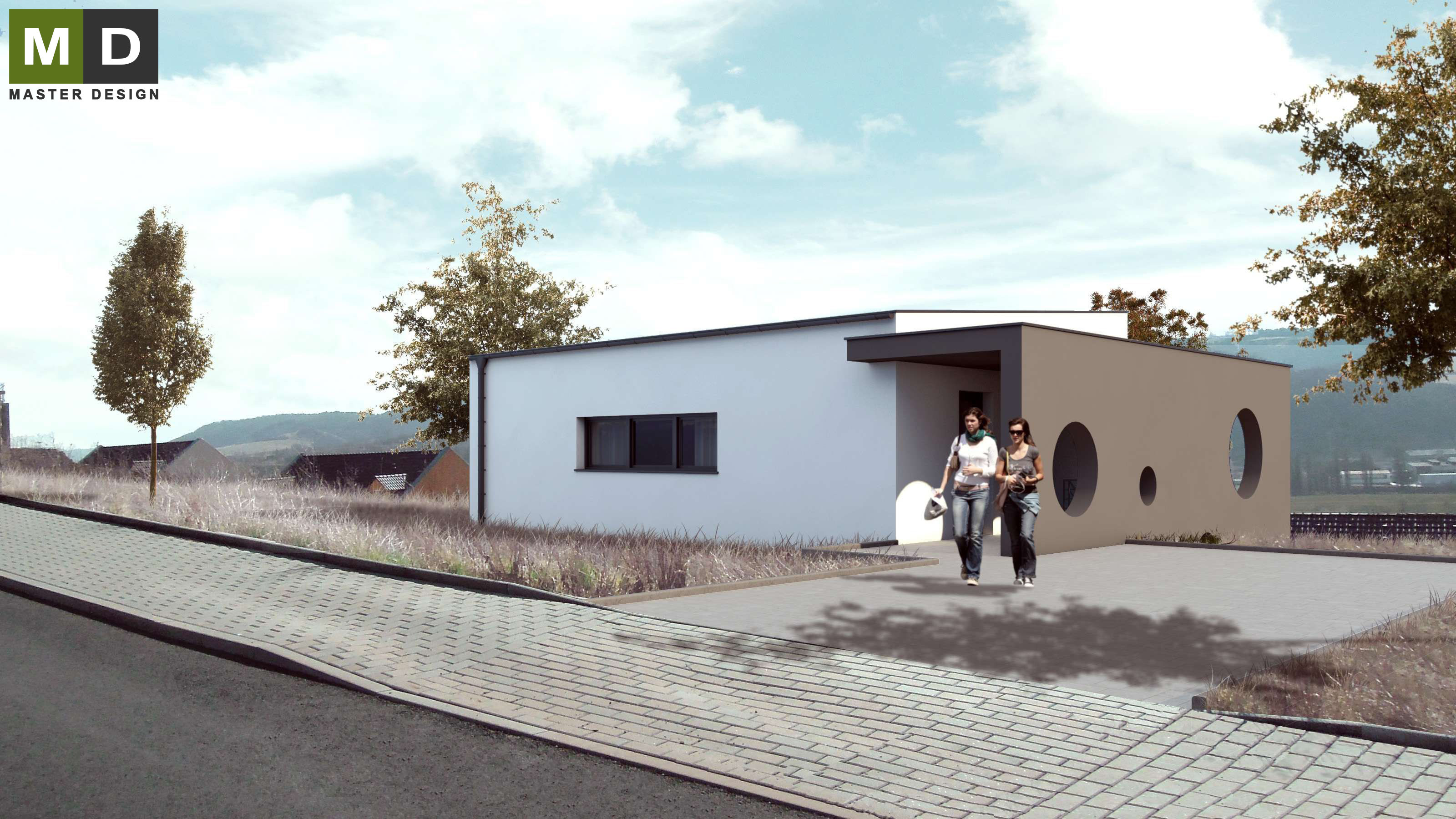 Malý ekonomický dům ve svahuBeroun - vizualizace2 Malý ekonomický dům ve svahuBeroun - vizualizace2