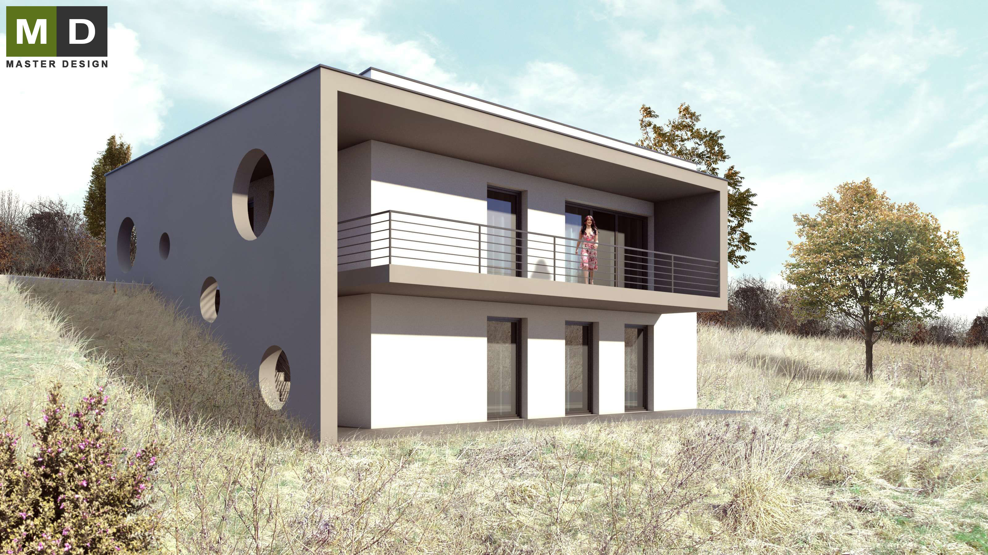 Malý ekonomický dům ve svahuBeroun - vizualizace3 Malý ekonomický dům ve svahuBeroun - vizualizace3