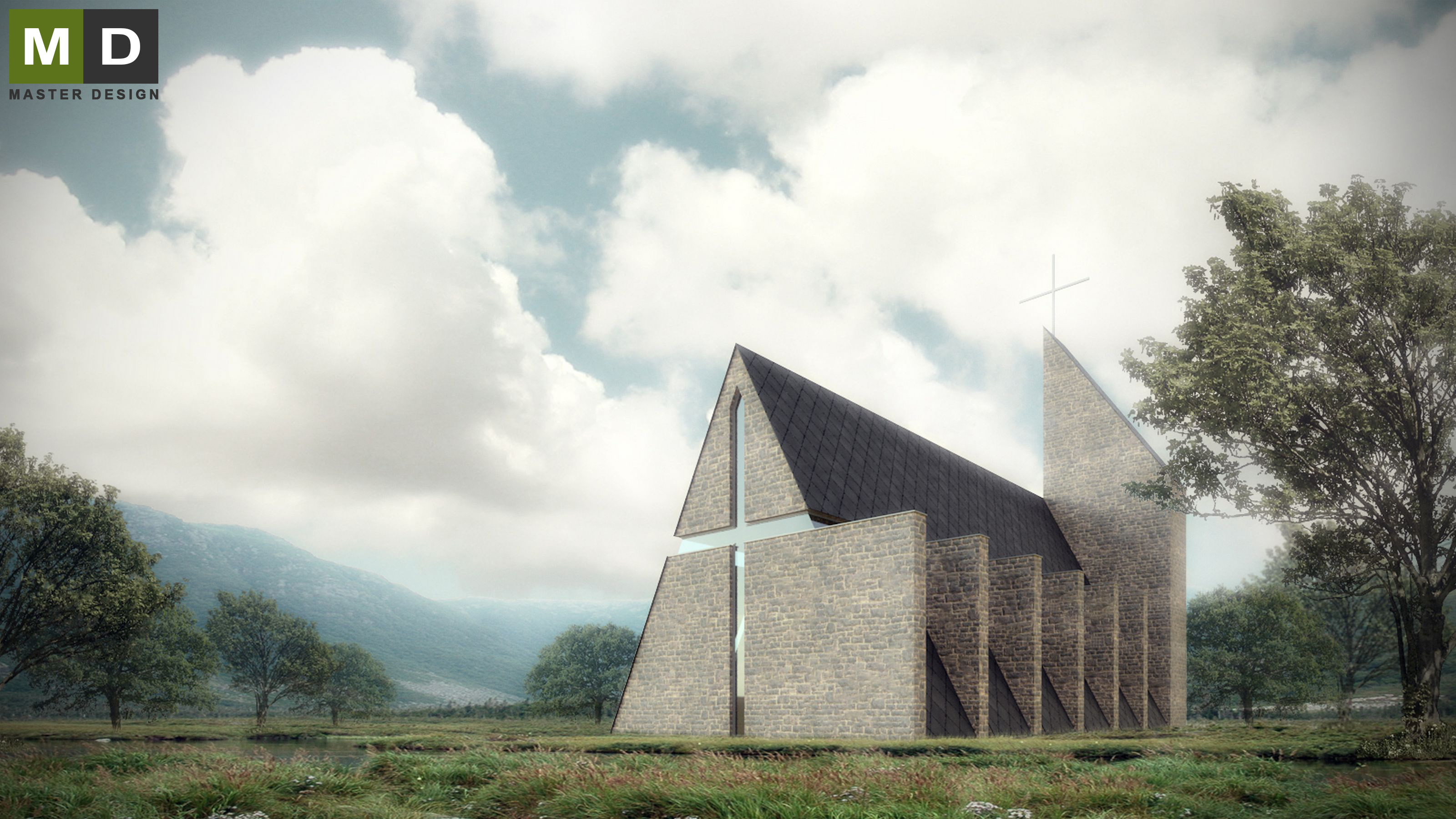 Novostavba římskokatolického kostela MartinKrnov - vizualizace2