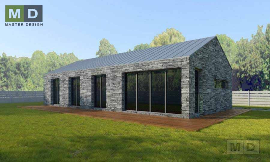Nízkoenergetický bungalov s francouzskými okny - Strašice - preview
