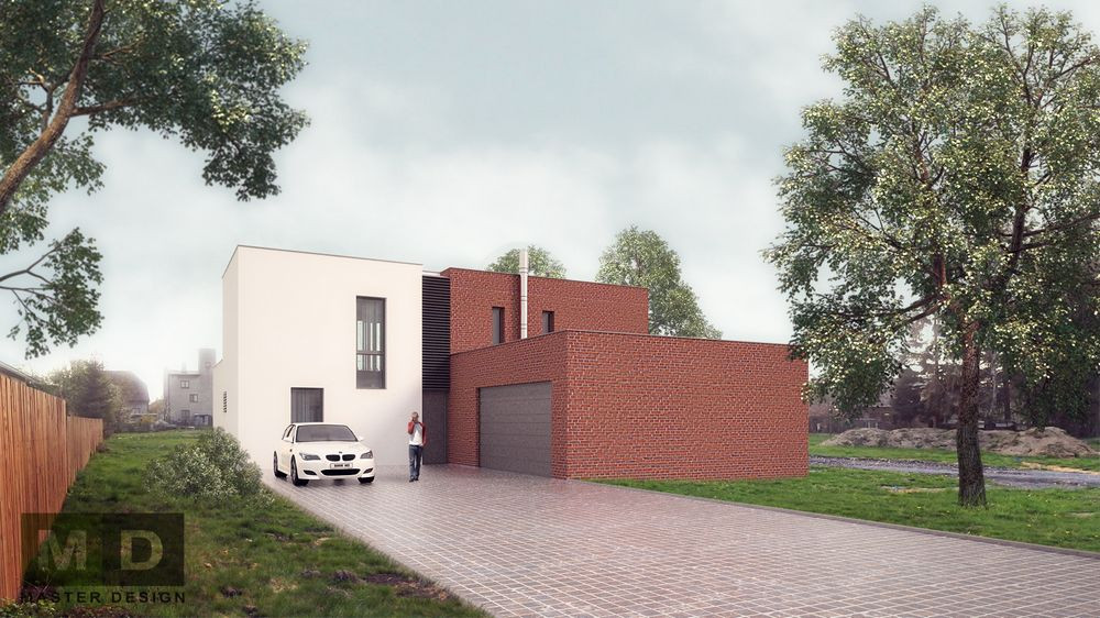 Nízkoenergetický dům s cihelným obklademPolanka nad Odrou - vizualizace3