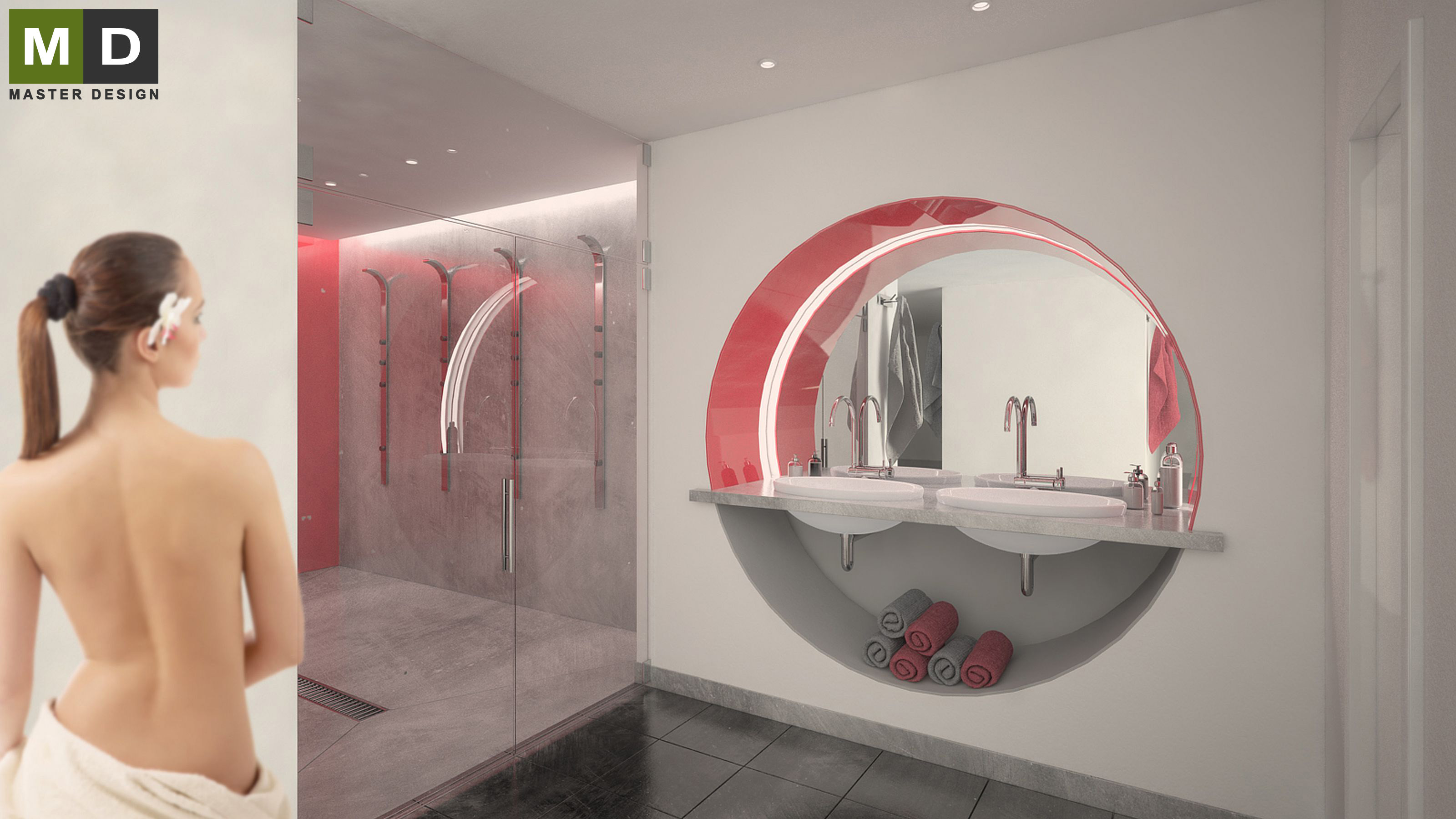 Interiéry fitness centra BobyBrno - vizualizace2 Interiéry fitness centra BobyBrno - vizualizace2