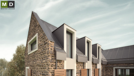 Luxury house with attic and stone facing - Hrabová - main visualisation