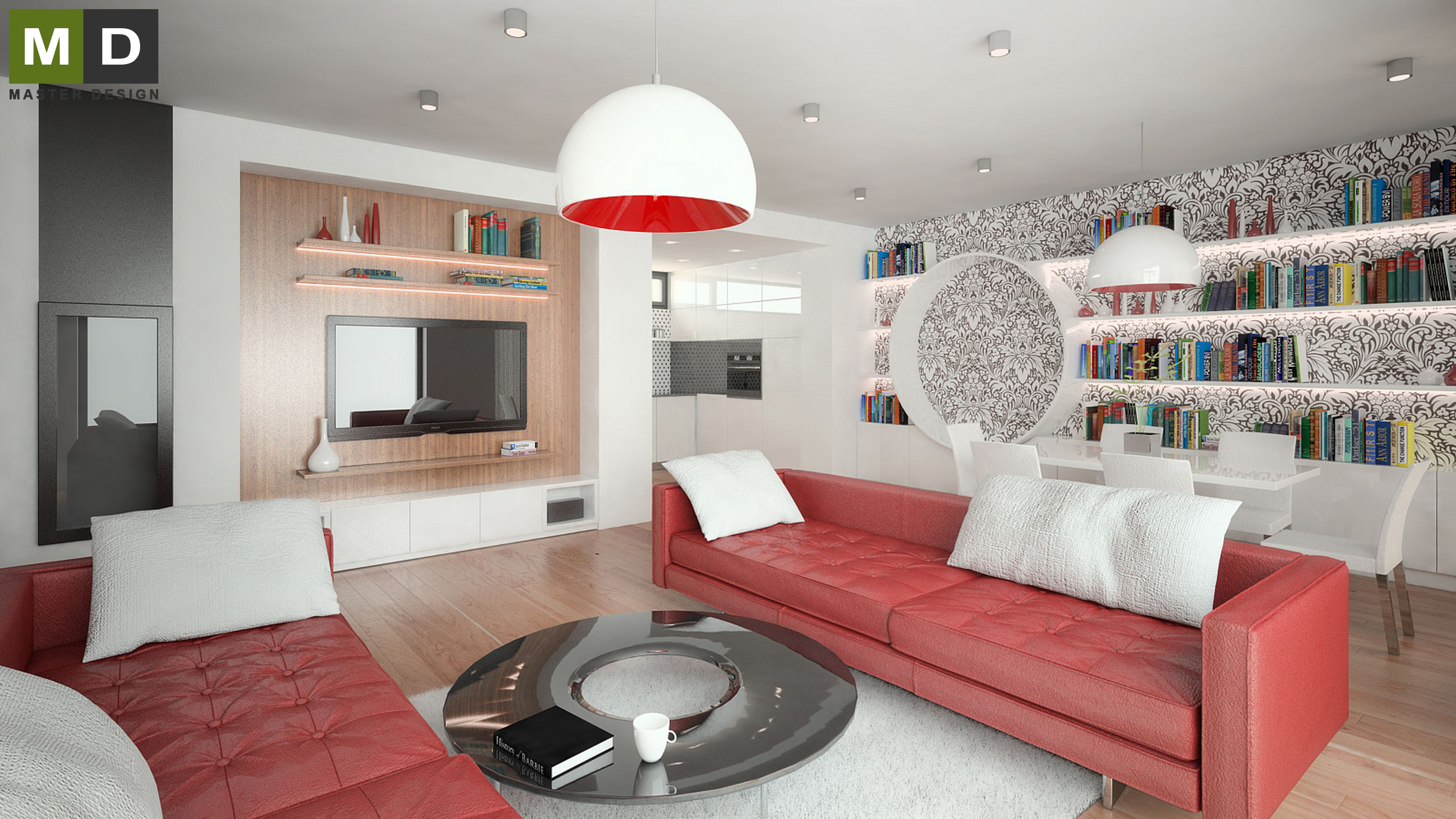 The interior of a terraced housePraha Vokovice - visualisation3 The interior of a terraced housePraha Vokovice - visualisation3