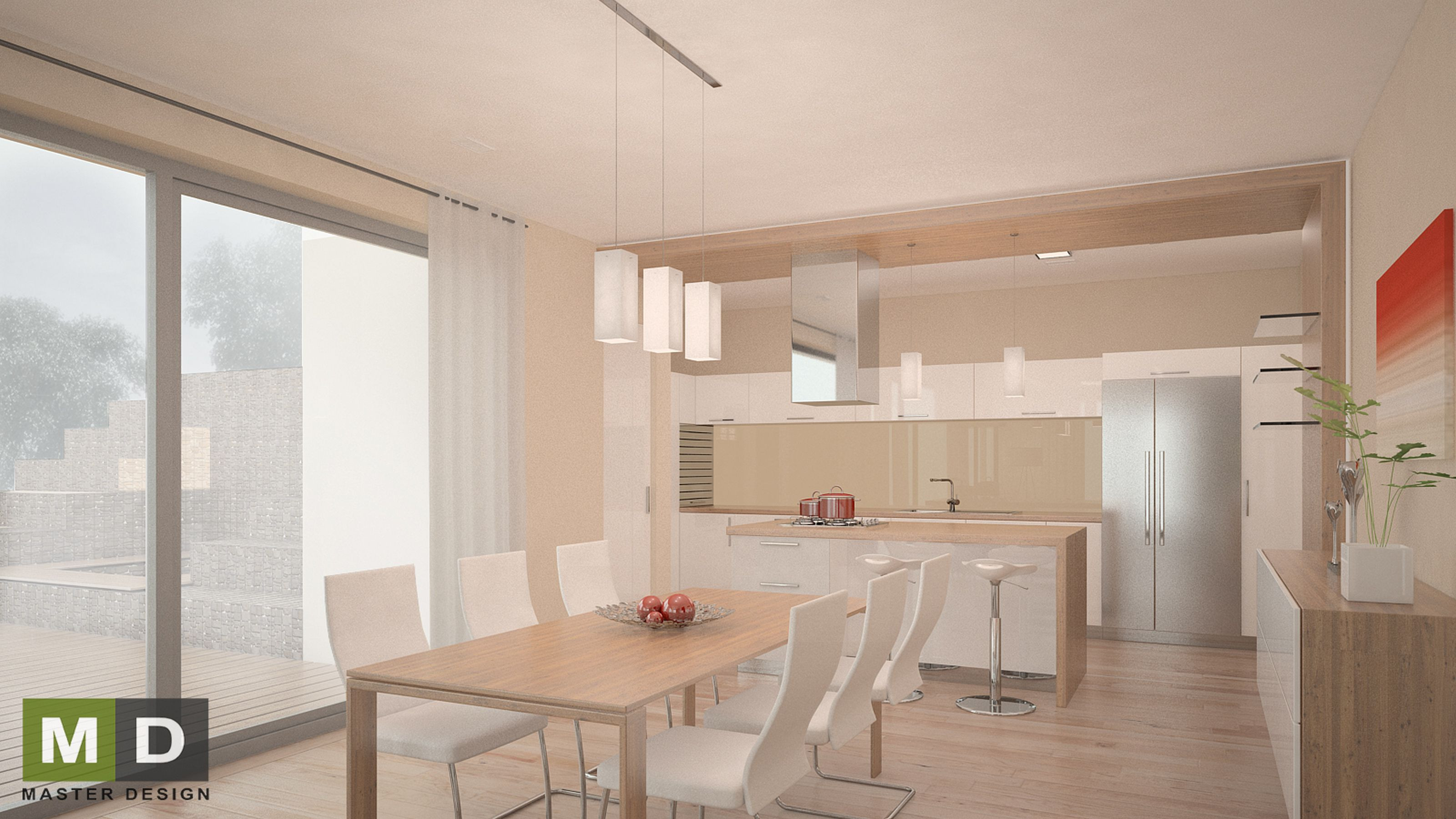 The interior of the house on a slopeBeroun - visualisation3 The interior of the house on a slopeBeroun - visualisation3