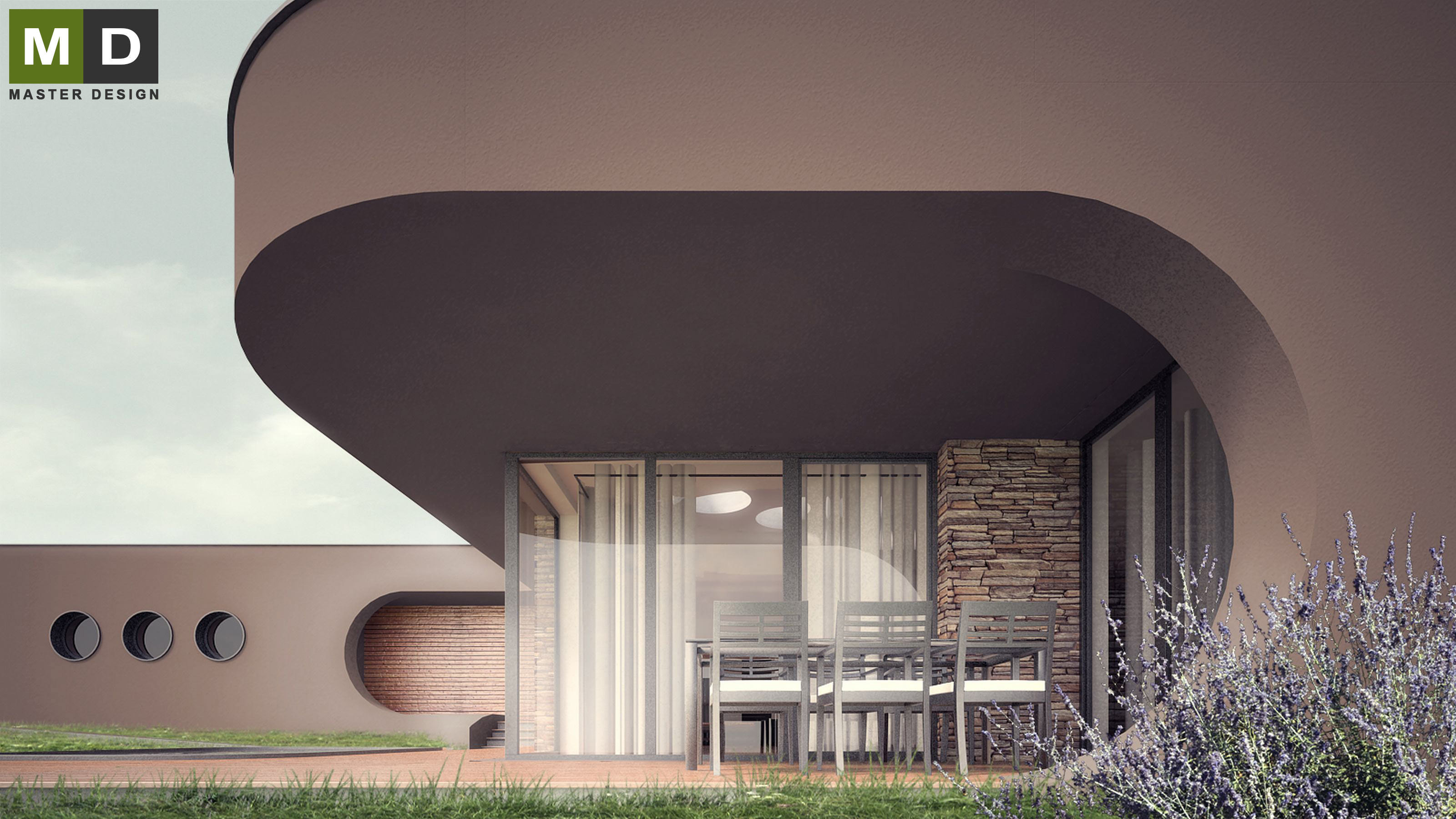 Luxury low energy bungalow with a flat roofČernošice - visualisation3 Luxury low energy bungalow with a flat roofČernošice - visualisation3