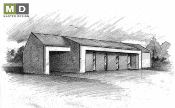 The concept of the passive house with a gabled roof - Developer ze Švýcarska - main visualisation