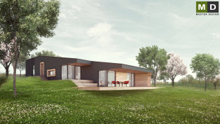 Přízemní bungalov ve svahu - Odolená Voda - hlavní vizualizace
