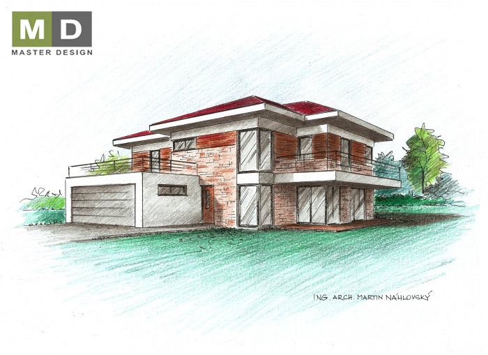 Family house - Dolní Chabry - main visualisation Family house - Dolní Chabry - main visualisation