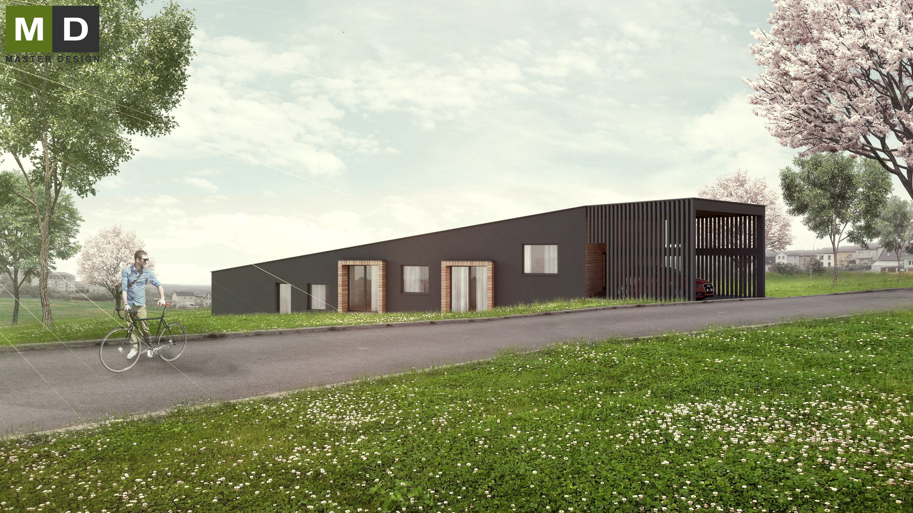 Single-storey bungalow on a slopeOdolená Voda - visualisation4
