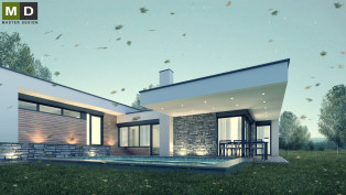 Luxury low energy bungalow with garage - Černošice - main visualisation