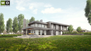 Luxury passive house with glassed overlooking of the garden - Brušperk - main visualisation