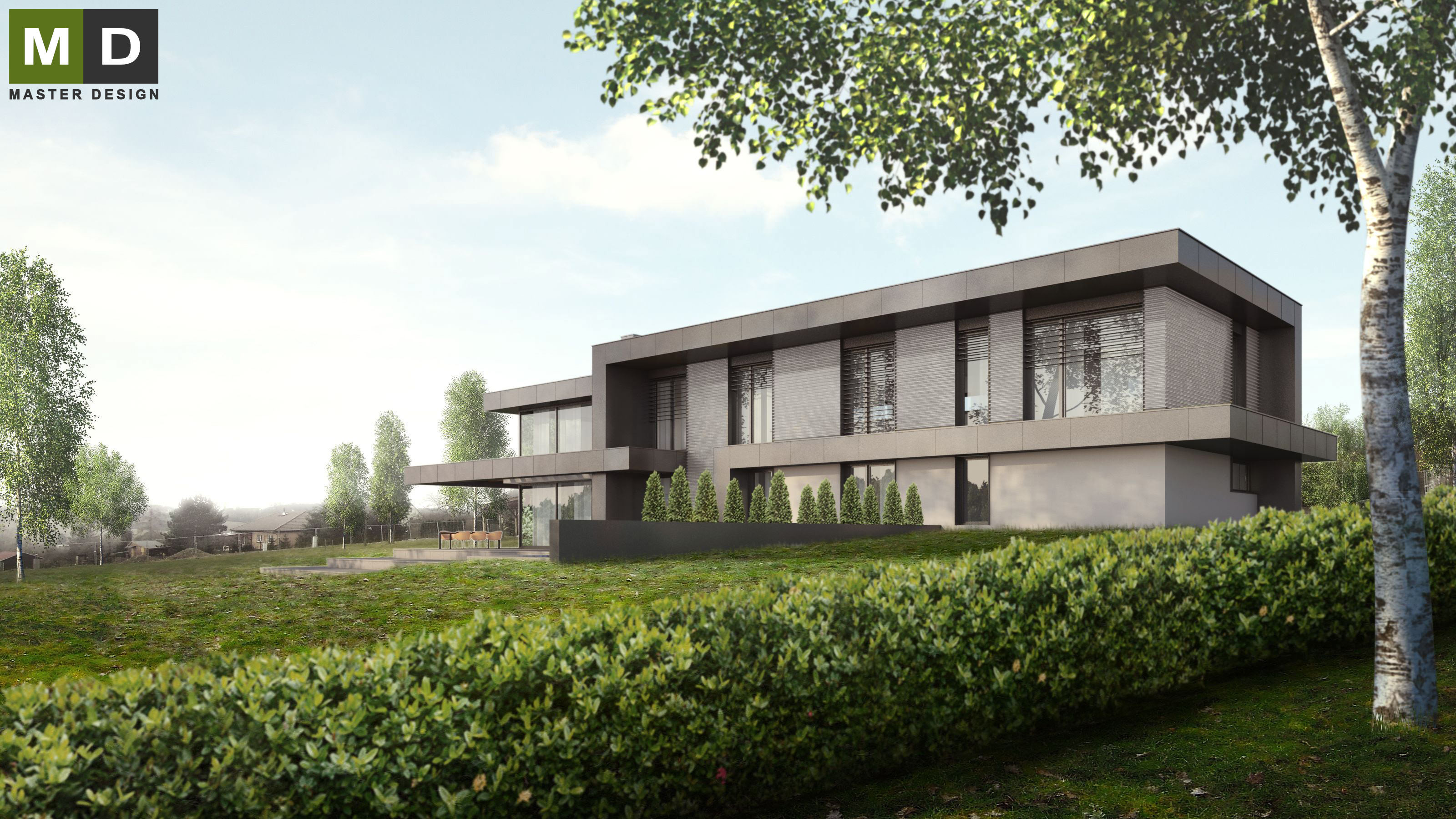 Luxusní pasivní dům s proskleným výhledem do zahradyBrušperk - vizualizace3 Luxusní pasivní dům s proskleným výhledem do zahradyBrušperk - vizualizace3