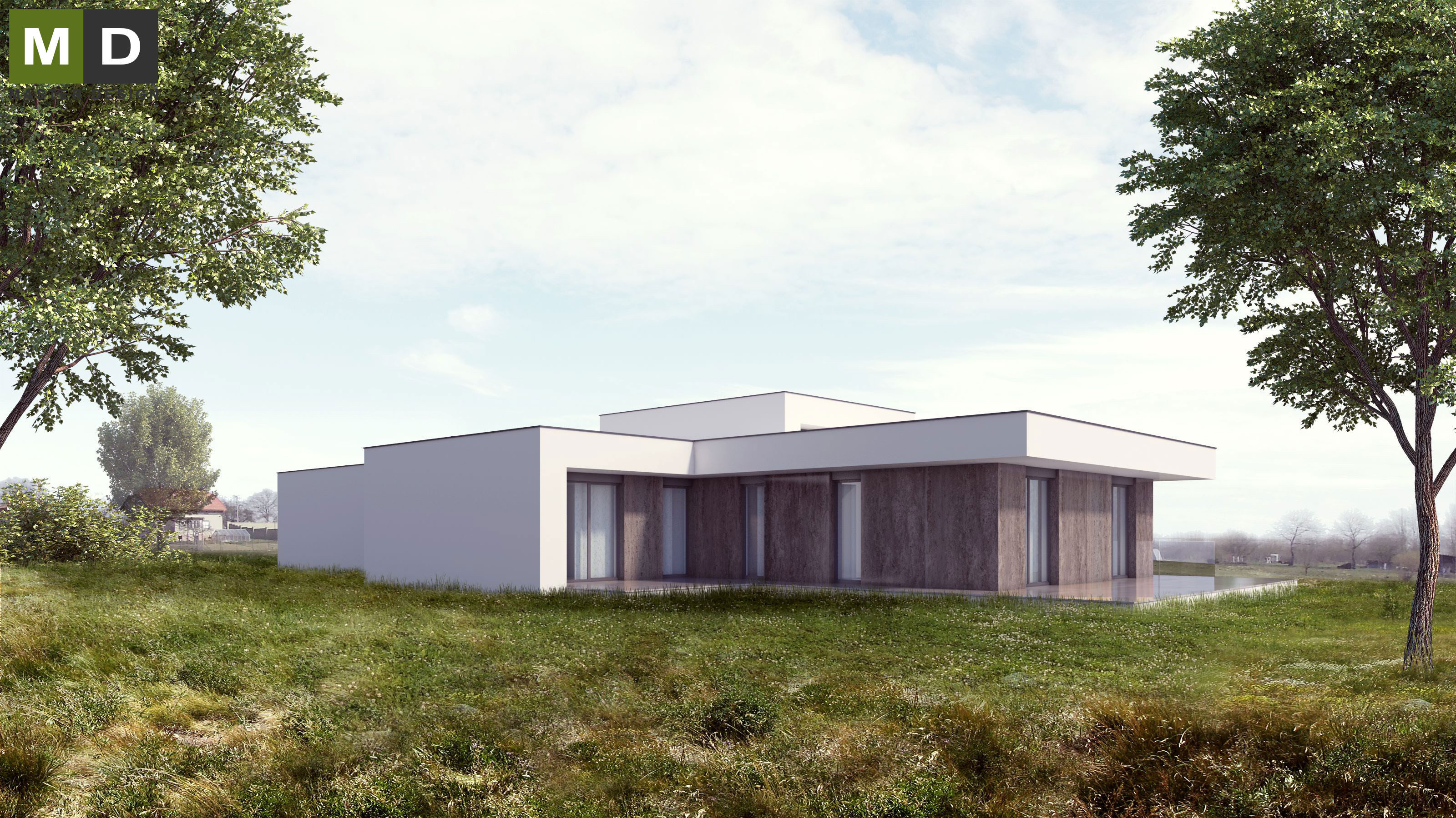 Luxury low energy bungalow on a gentle slopeKlimkovice - visualisation2 Luxury low energy bungalow on a gentle slopeKlimkovice - visualisation2