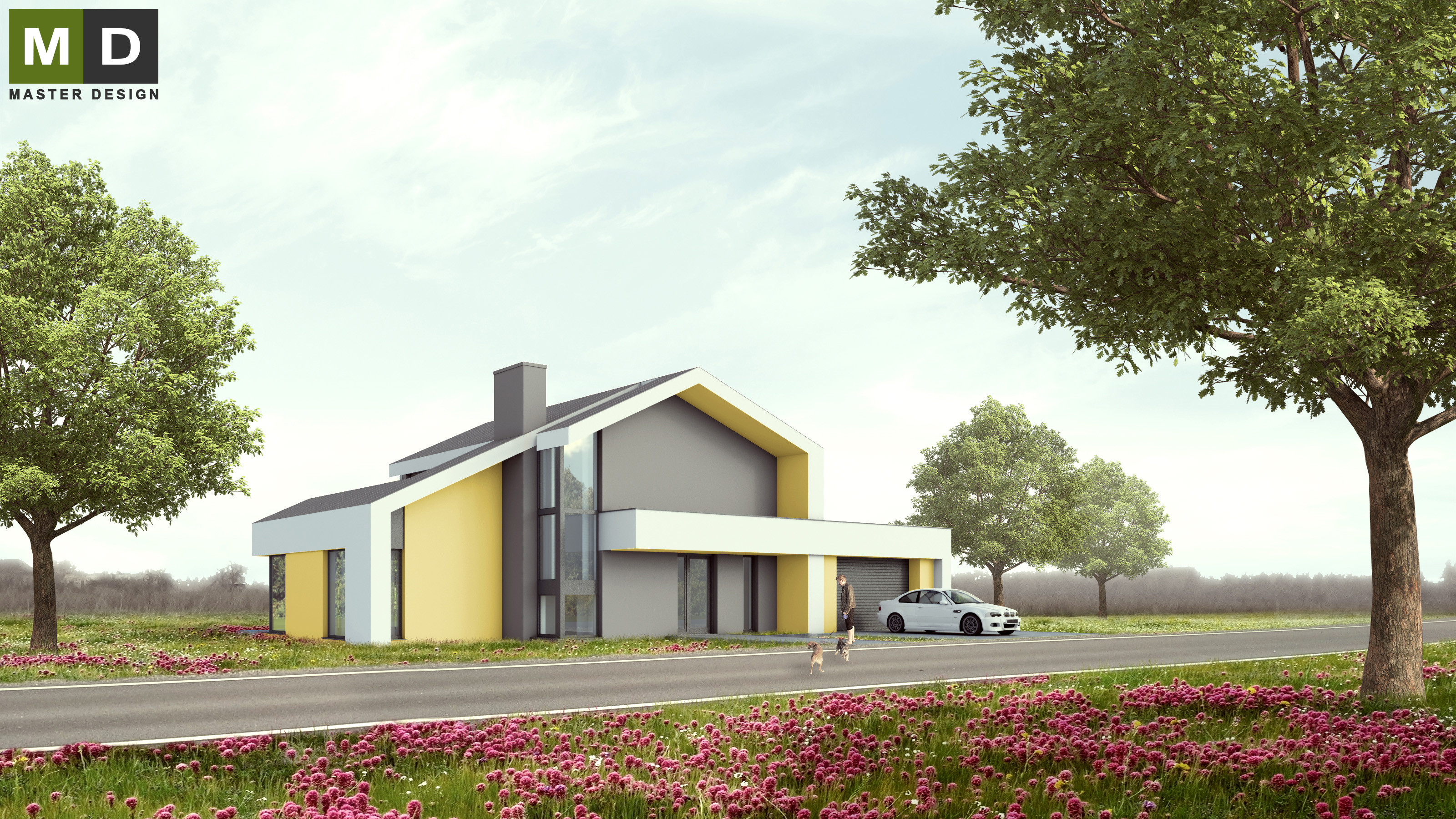 Nízkoenergetický atypický dům se sedlovou střechou - Dobřejovice u Prahy - preview