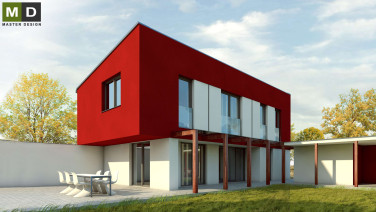 Little economic L-shaped house embracing the attic garden - Ostrava Pustkovec - main visualisation