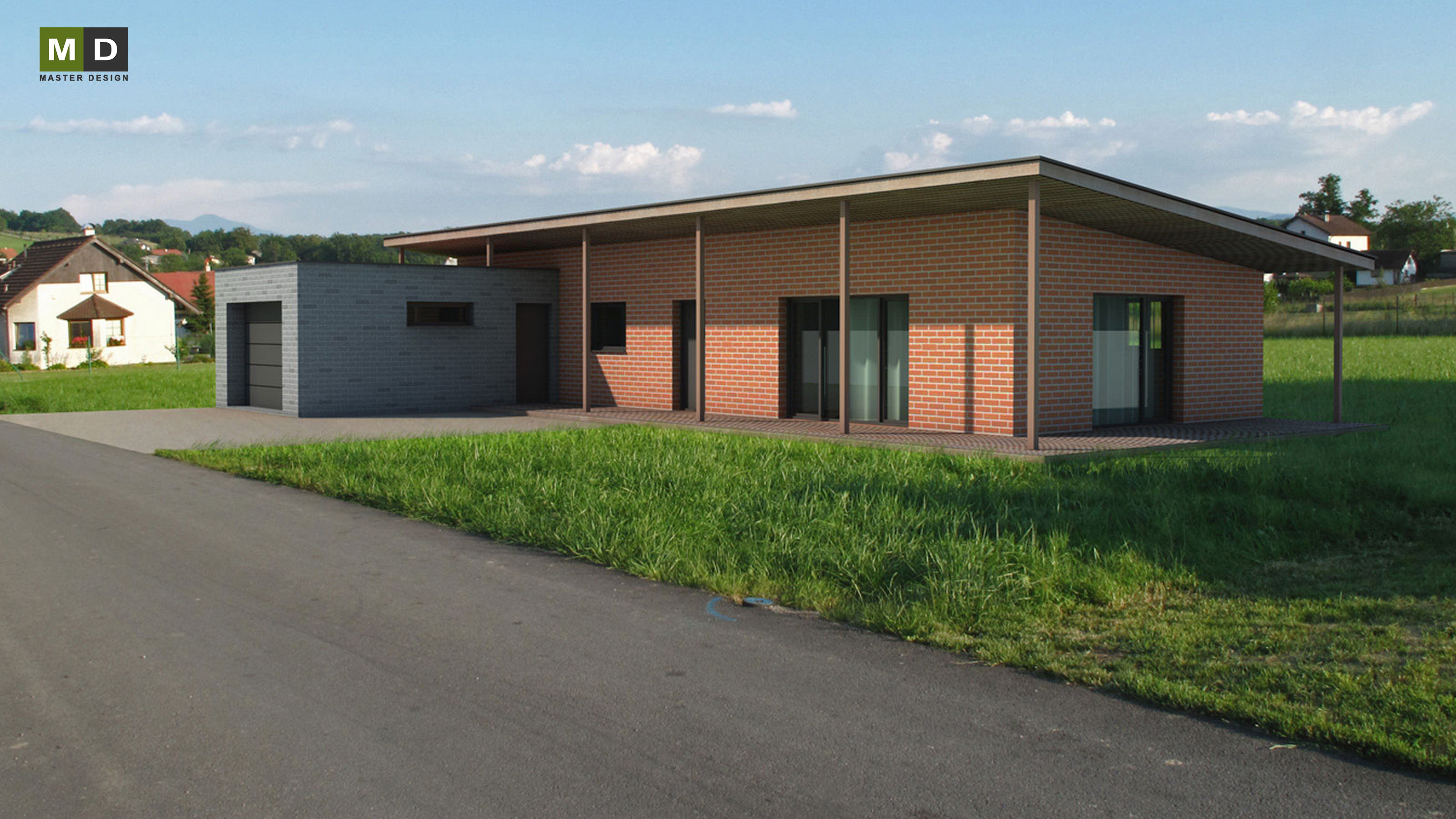 Little economic house with brick cladding and roof rack - Počáply - preview