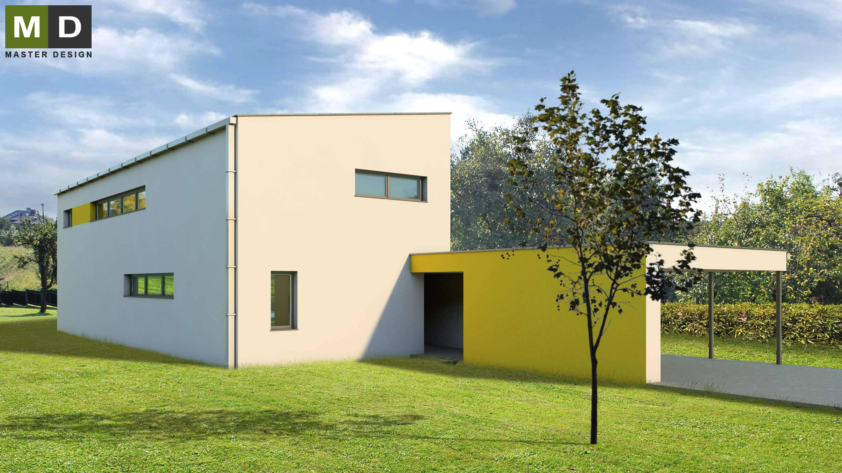 Atypický nízkoenergetický dům s garážíPolanka nad Odrou - vizualizace2 Atypický nízkoenergetický dům s garážíPolanka nad Odrou - vizualizace2