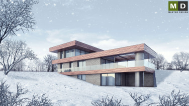 Luxury low energy house in the hillside - Jihlava - main visualisation