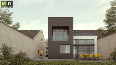 Nízkoenergetický řadový dům - Horní Počernice - hlavní vizualizace