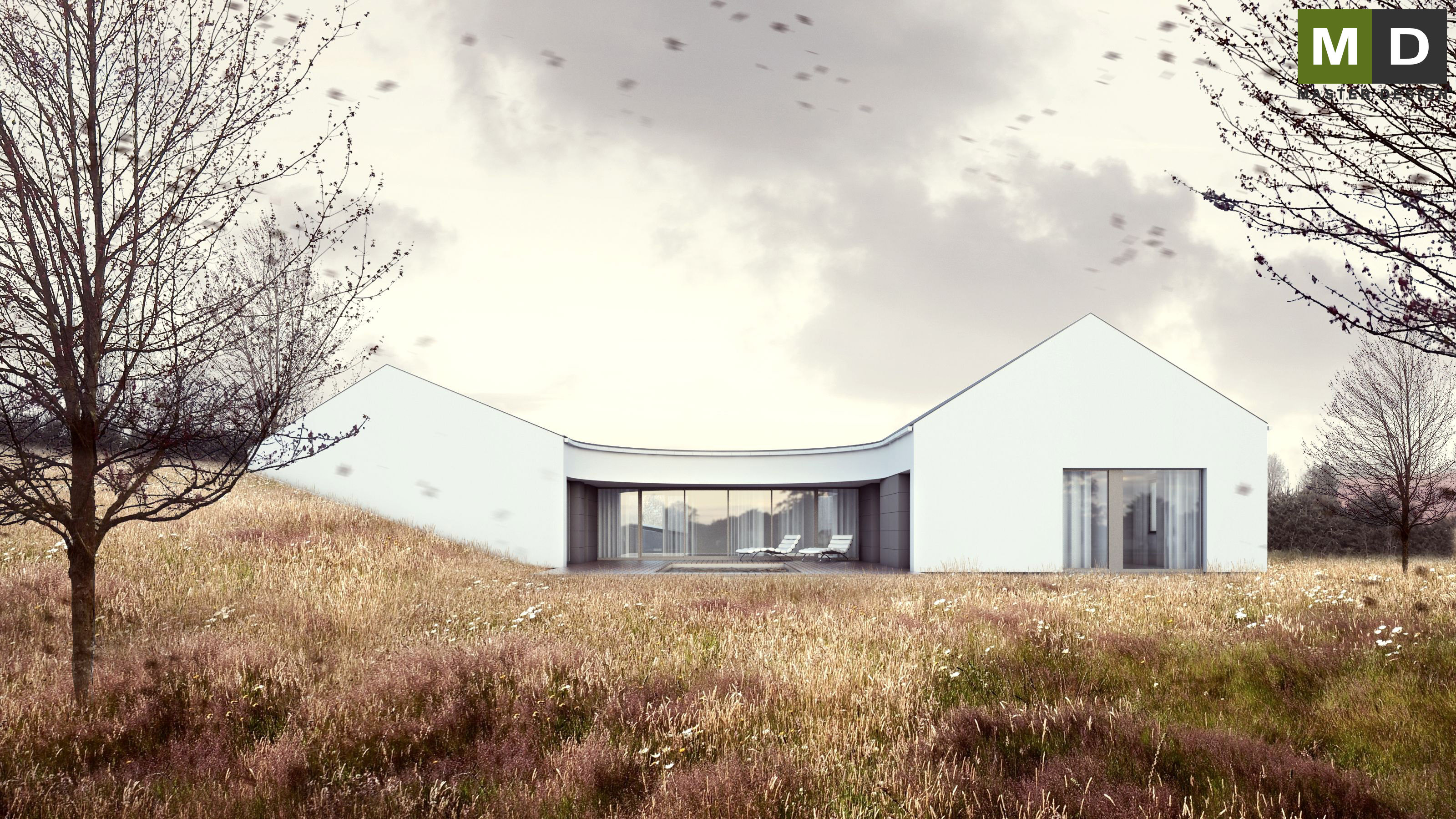 Low energy U-shaped bungalow with a terrace and swimming poolStará Ves nad Ondřejnicí - visualisation2 Low energy U-shaped bungalow with a terrace and swimming poolStará Ves nad Ondřejnicí - visualisation2