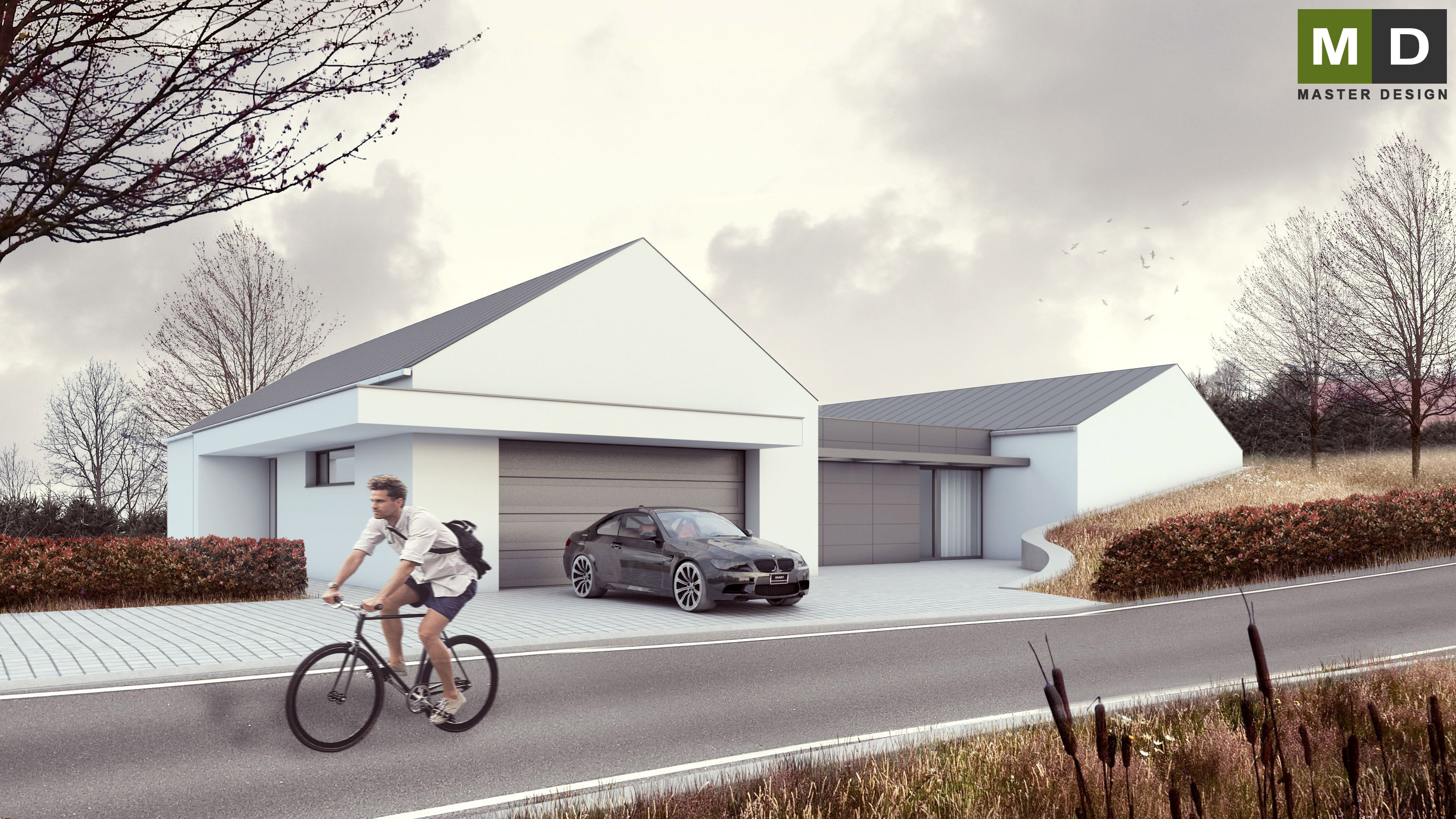Low energy U-shaped bungalow with a terrace and swimming poolStará Ves nad Ondřejnicí - visualisation4 Low energy U-shaped bungalow with a terrace and swimming poolStará Ves nad Ondřejnicí - visualisation4