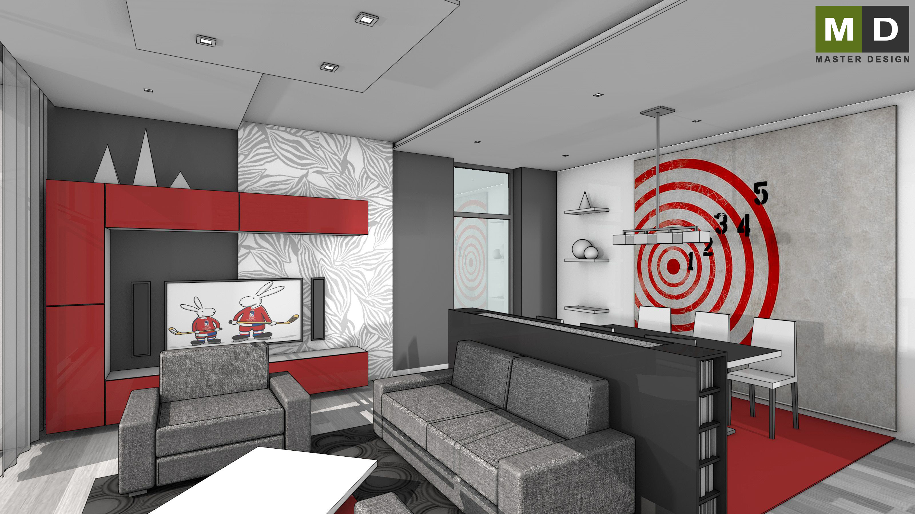 Family house interiorPraha Čestlice - visualisation2