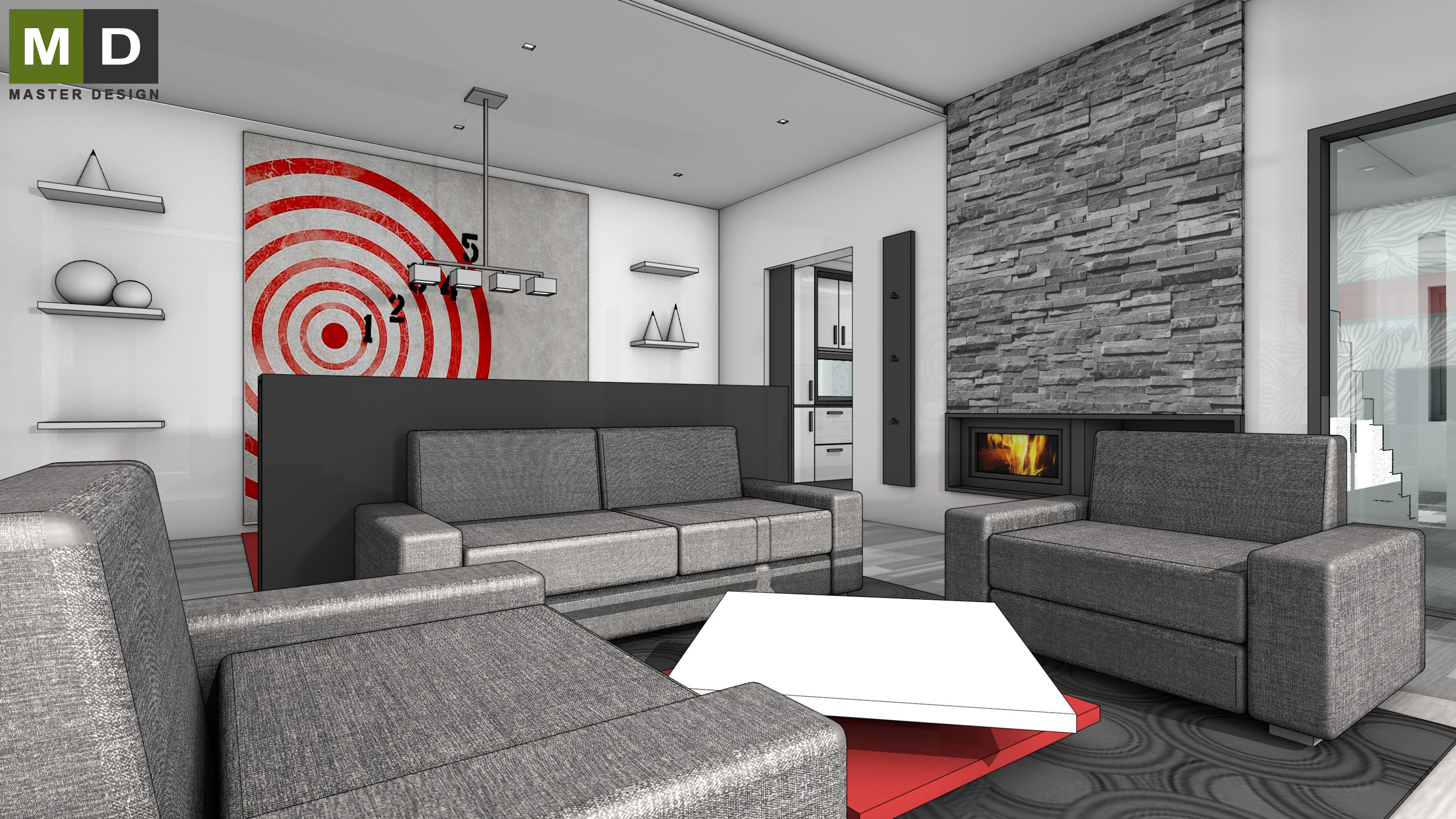 Family house interiorPraha Čestlice - visualisation3