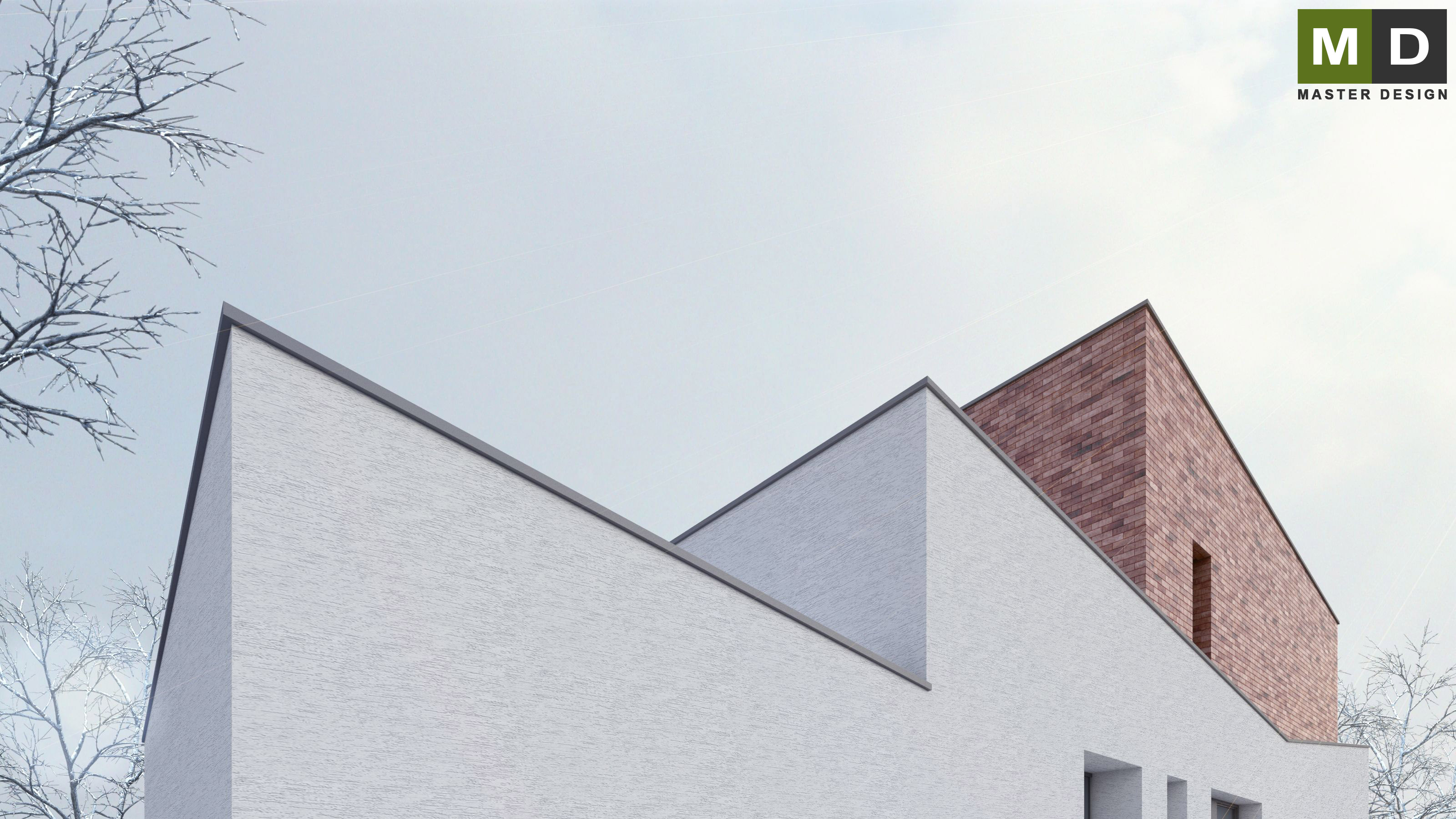 Atypical house on a narrow plot of land with lean roofsLiptovský Mikuláš - visualisation4