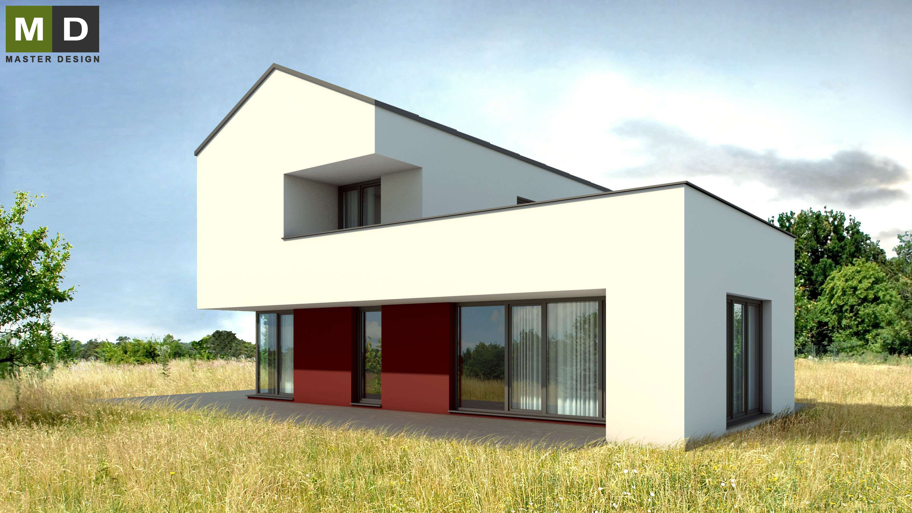 Nízkoenergetický dům do L s krásným výhledem - Bílovice nad Svitavou - hlavní vizualizace Nízkoenergetický dům do L s krásným výhledem - Bílovice nad Svitavou - hlavní vizualizace