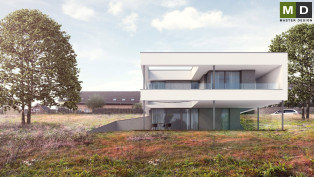 Small low-energy house in the hillside - Beroun - main visualisation