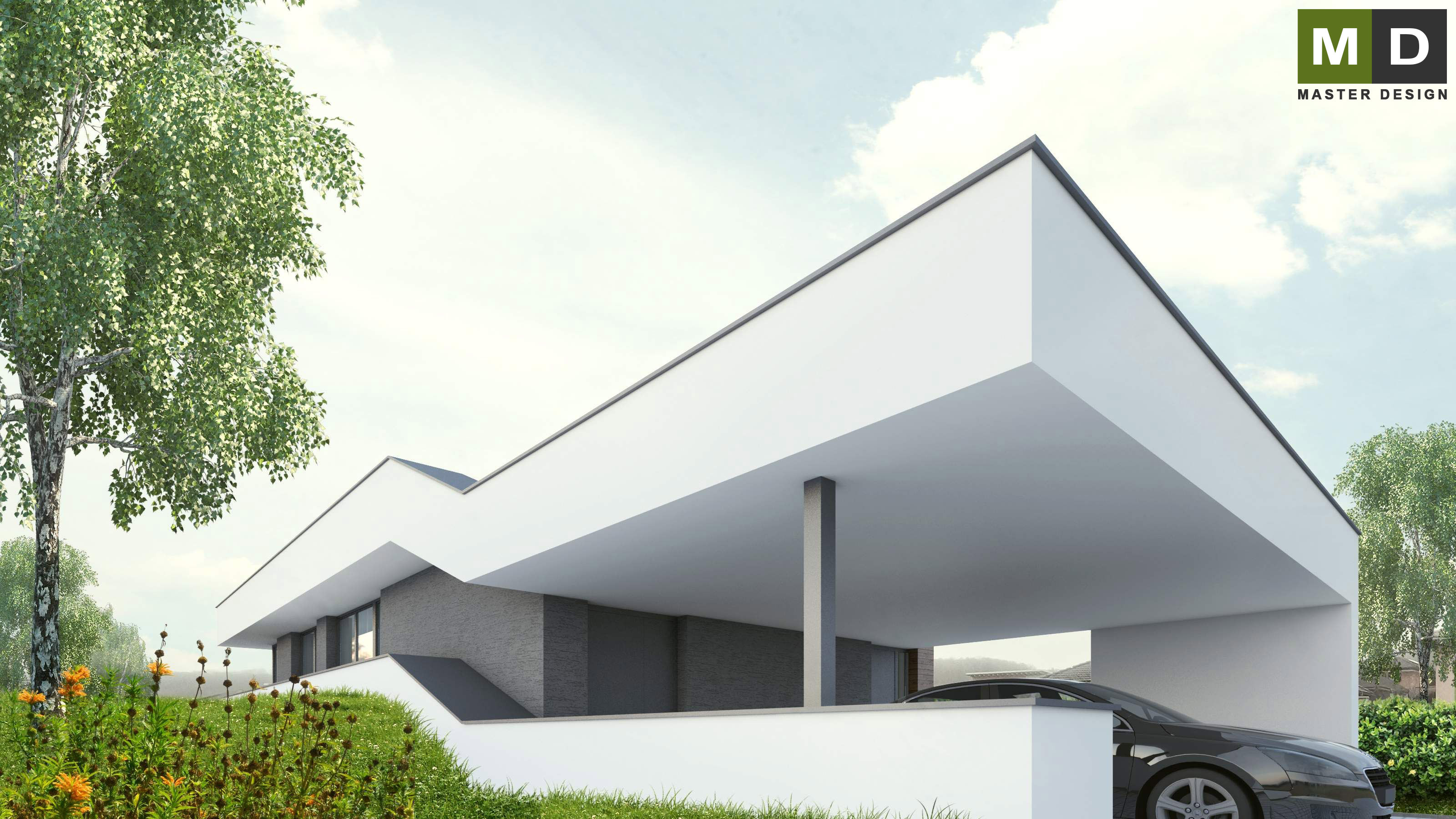 Nízkoenergetický dům reagující na terénní reliéfÚstí nad Labem - vizualizace4 Nízkoenergetický dům reagující na terénní reliéfÚstí nad Labem - vizualizace4