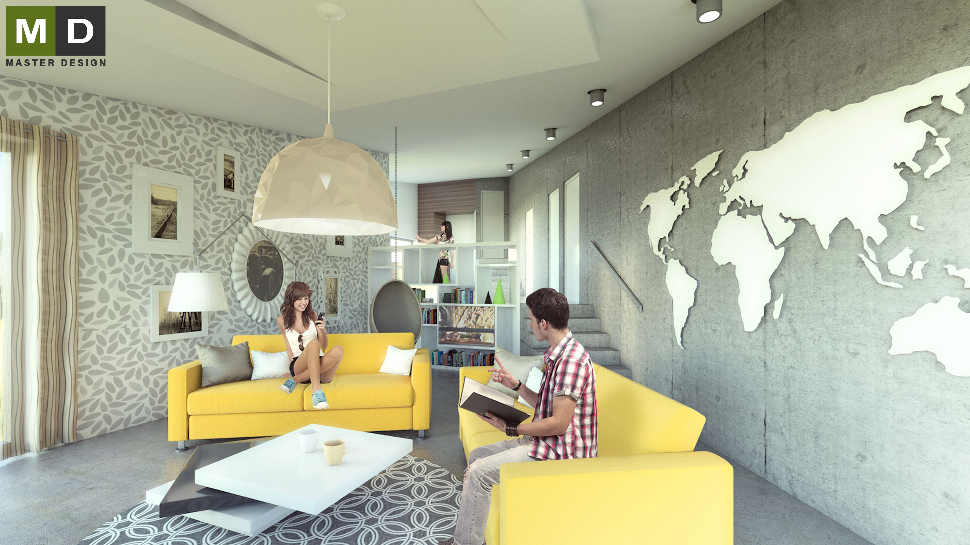 Family house interiorOdolená voda - visualisation2 Family house interiorOdolená voda - visualisation2