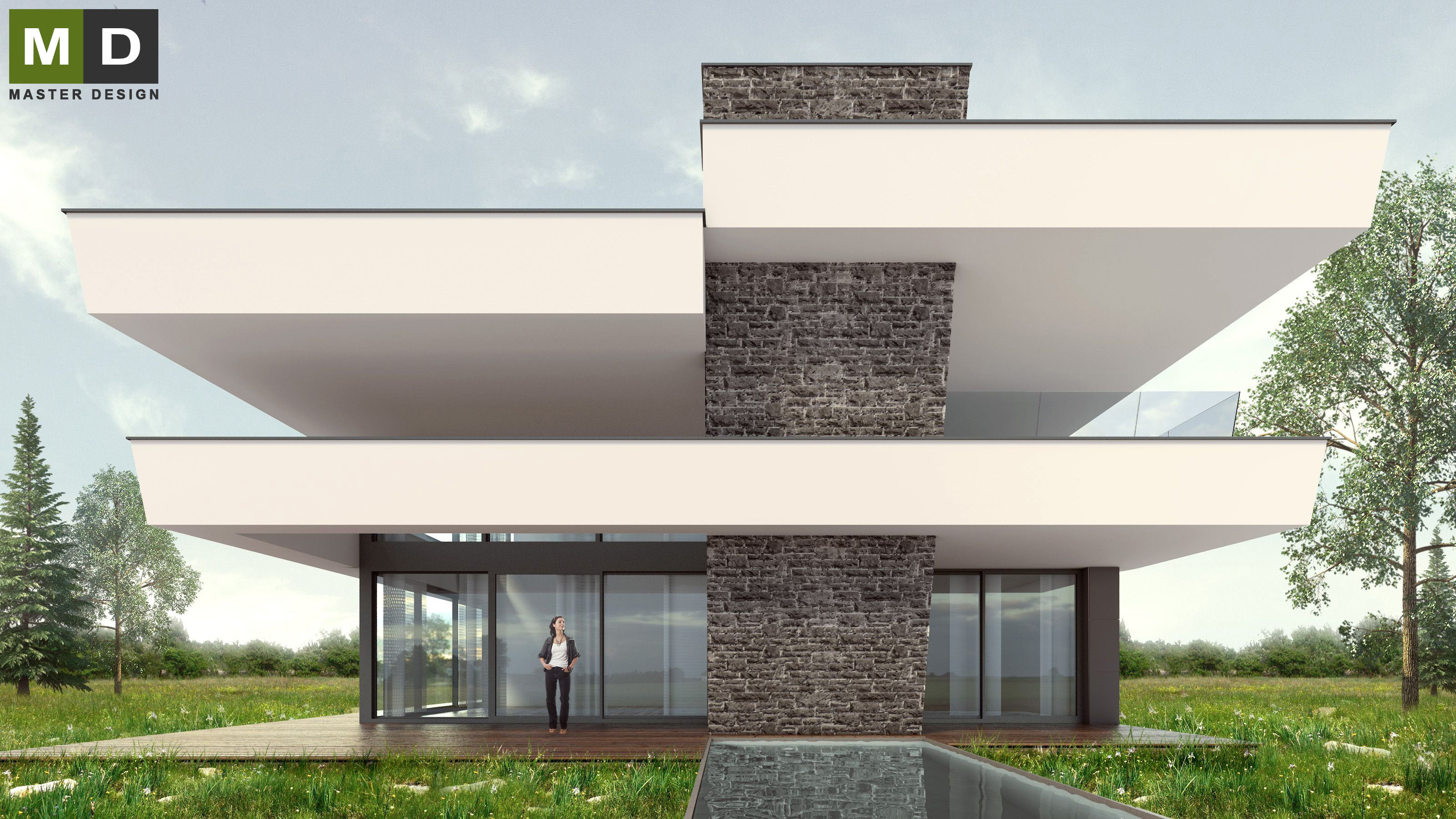Luxury two-storey houseMalé Kyšice - visualisation2 Luxury two-storey houseMalé Kyšice - visualisation2