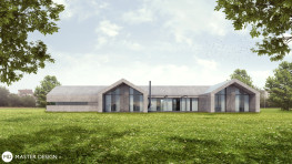 Kompaktní luxusní bungalov se sedlovým zastřešením - Klokoty Tábor - hlavní vizualizace