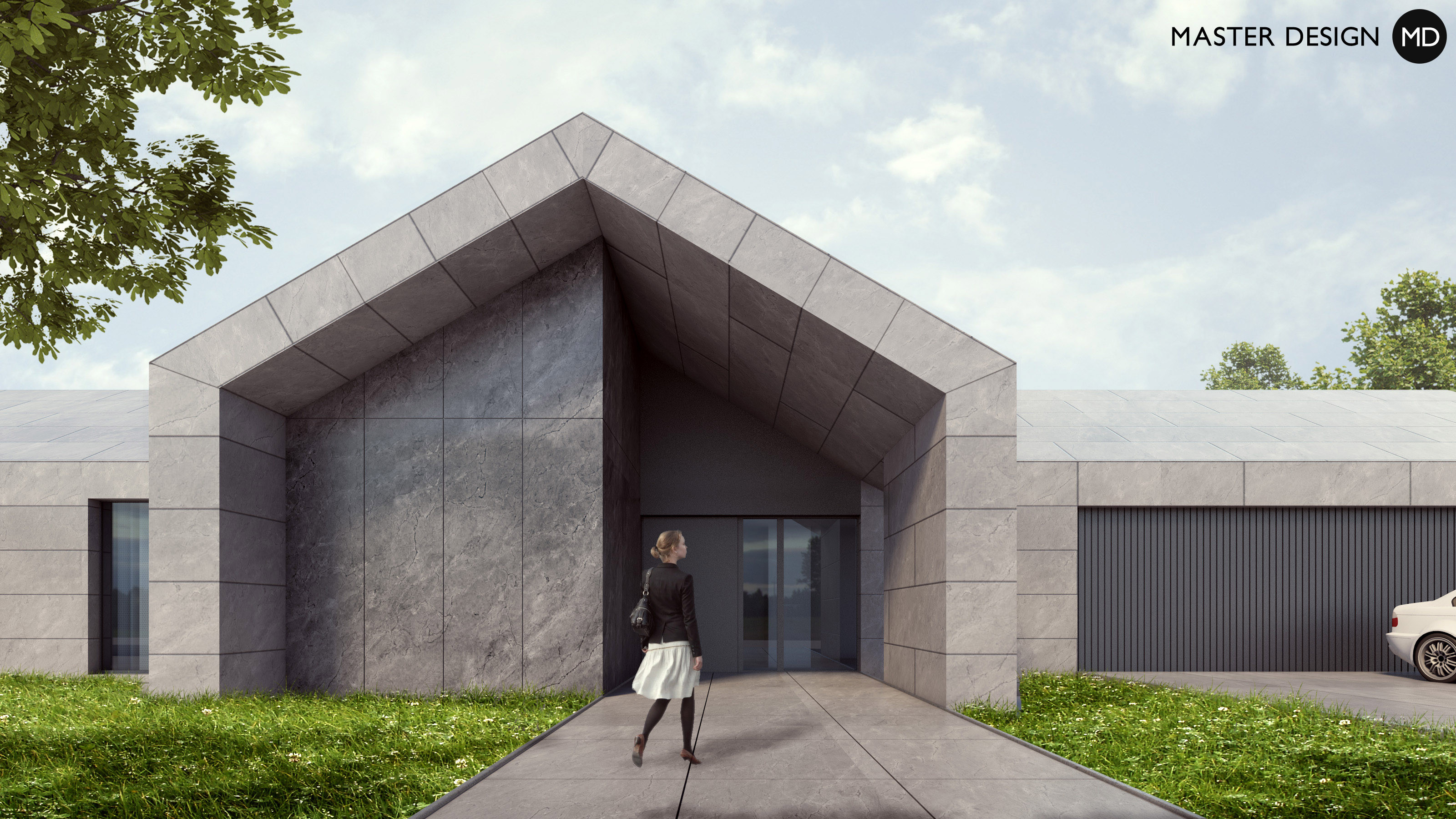 Compact luxury bungalow with a saddle roofKlokoty Tábor - visualisation3 Compact luxury bungalow with a saddle roofKlokoty Tábor - visualisation3