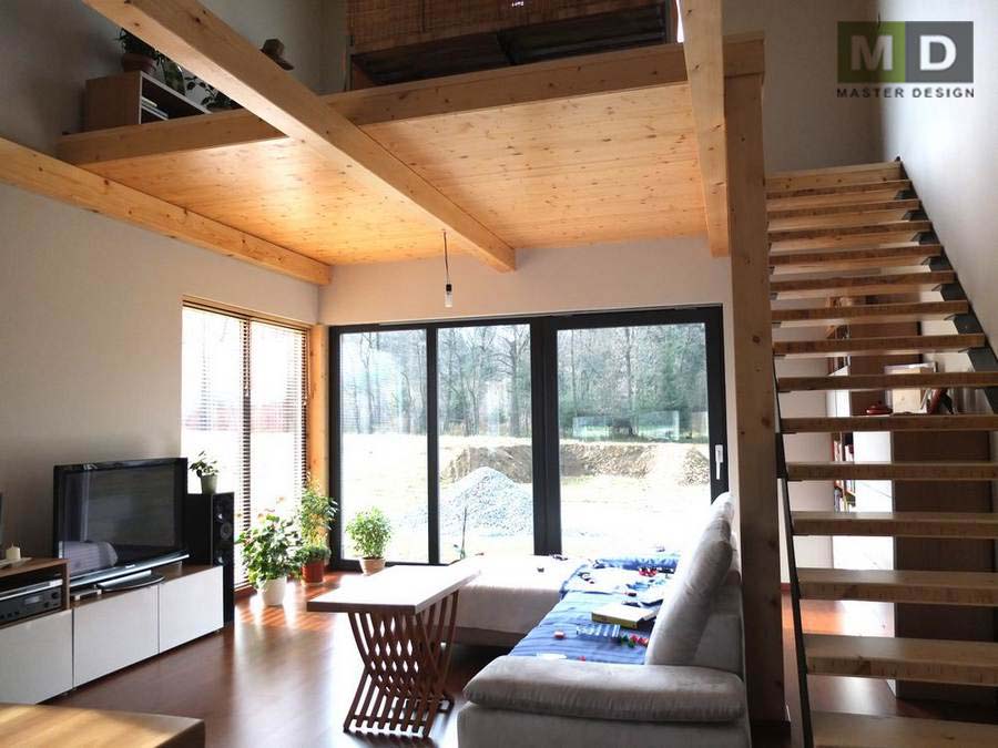 RealizacePřízemní dřevostavba s obytným podkrovím Trojanovice u Beskyd - vizualizace4