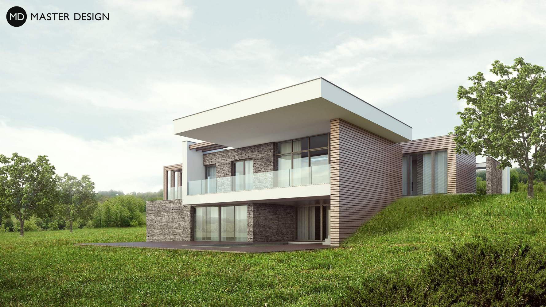 Koncept luxusního domu ve svahu13 - vizualizace2 Koncept luxusního domu ve svahu13 - vizualizace2
