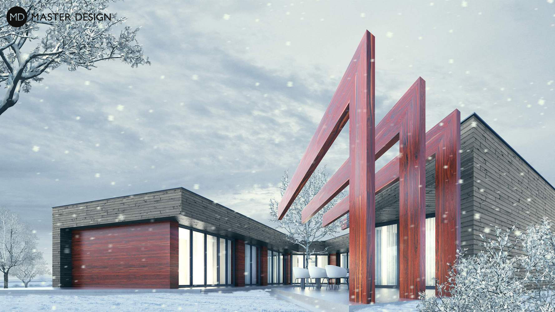 Koncept rodinného bungalovu s dřevěným obkladem15 - vizualizace4 Koncept rodinného bungalovu s dřevěným obkladem15 - vizualizace4