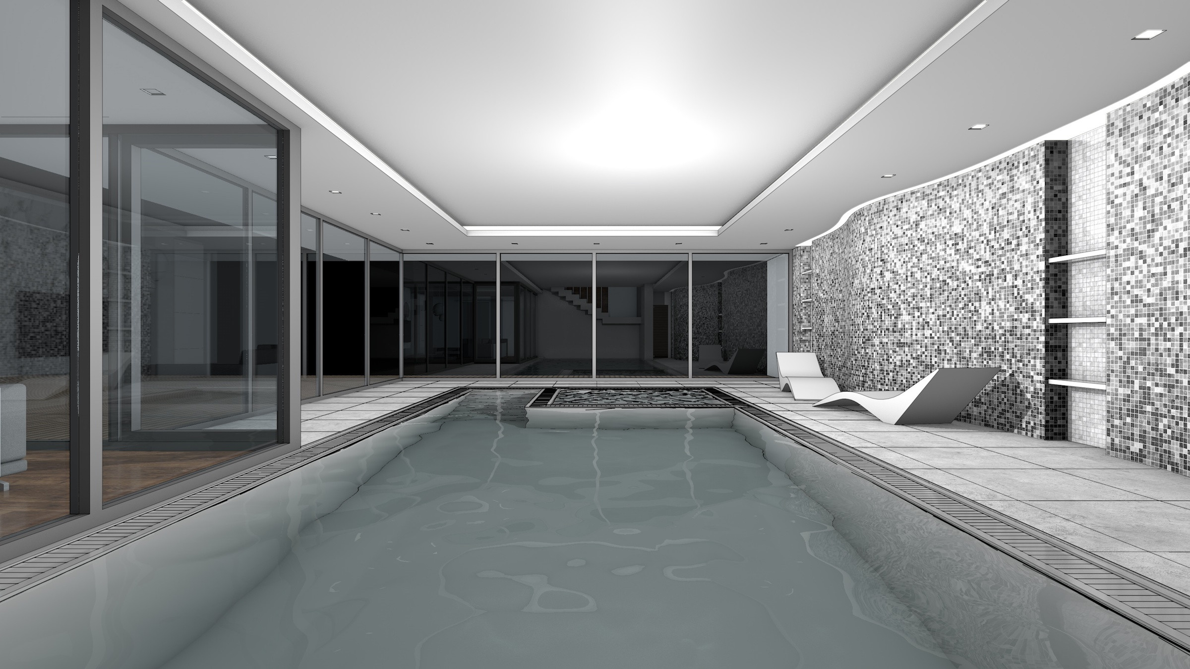 Family house interior - Tovéř u Olomouce - main visualisation