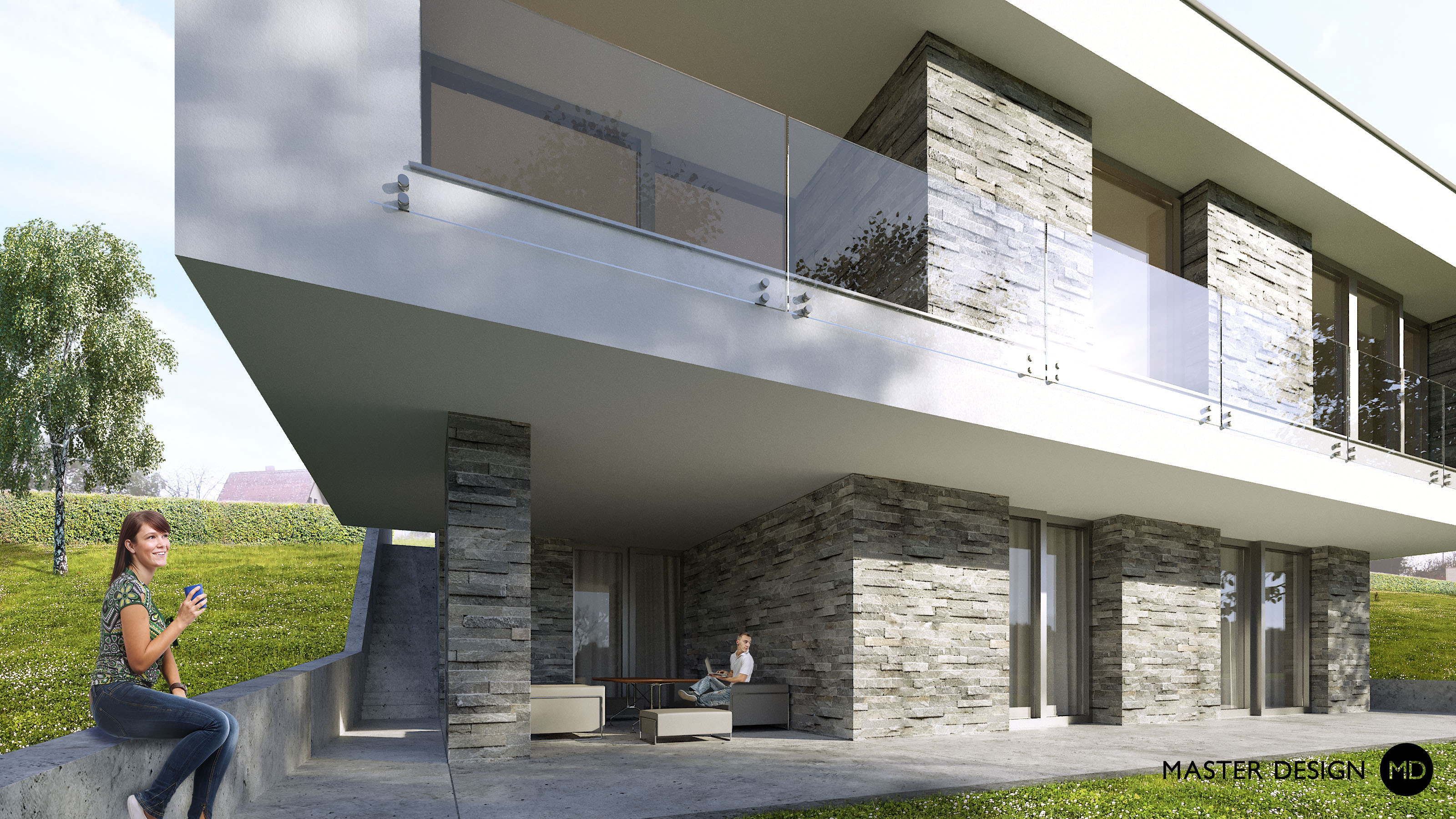 Family housePraha Slivenec - visualisation2 Family housePraha Slivenec - visualisation2