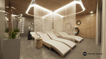 Interiéry pro sportovně rekreační a ubytovací centrum s wellness - Znojmo - hlavní vizualizace