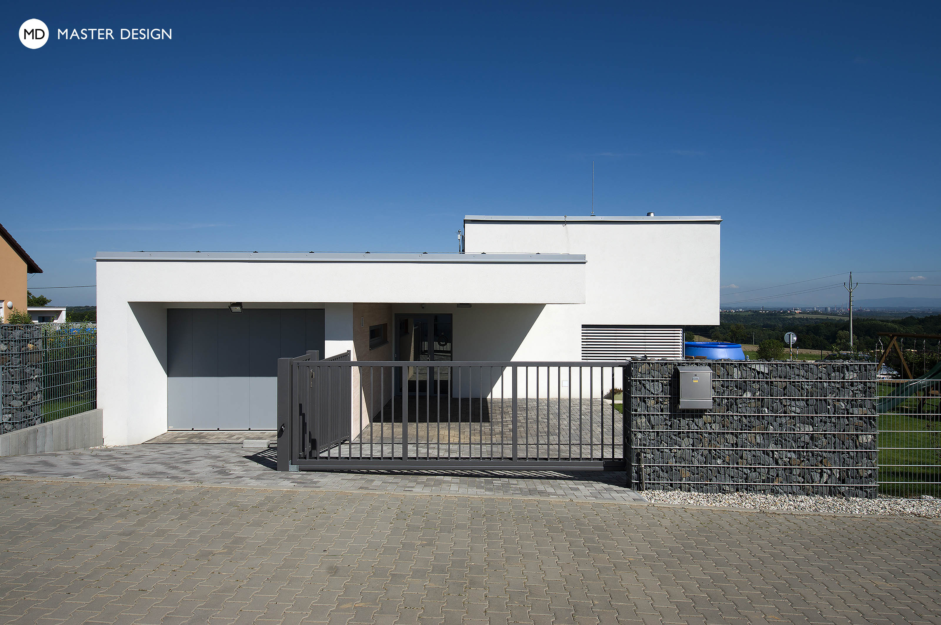 atypický bungalov s velkou terasou, krytým stáním a zastřešením s kombinací ploché a pultové střechyDěhylov - vizualizace2 atypický bungalov s velkou terasou, krytým stáním a zastřešením s kombinací ploché a pultové střechyDěhylov - vizualizace2