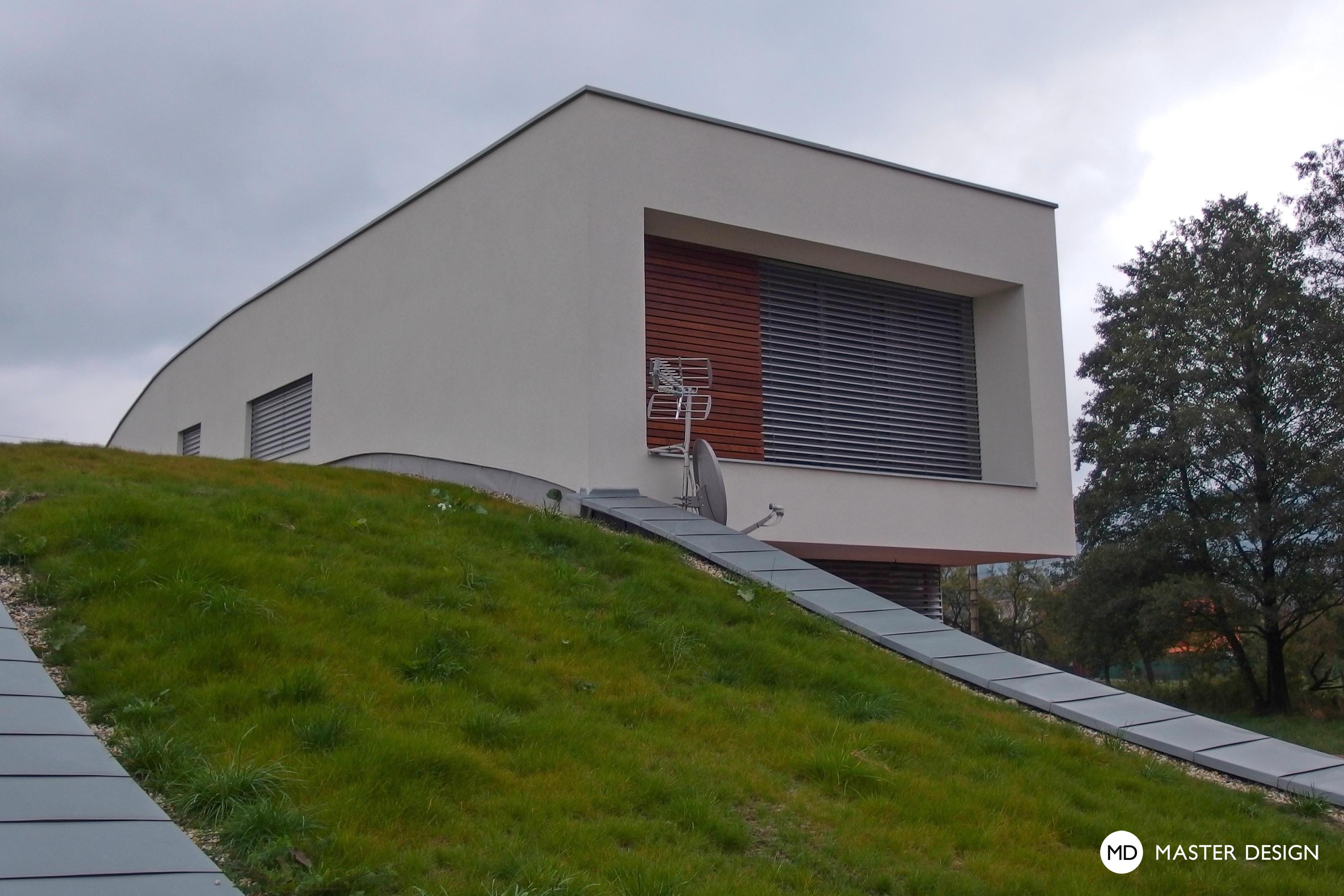 Family house in organic design with green roof in the mountainsBystřice nad Olší - visualisation4