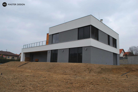 Luxusní dům se střešní terasou a dřevěným obkladem - Kostelec u Zlína - hlavní vizualizace