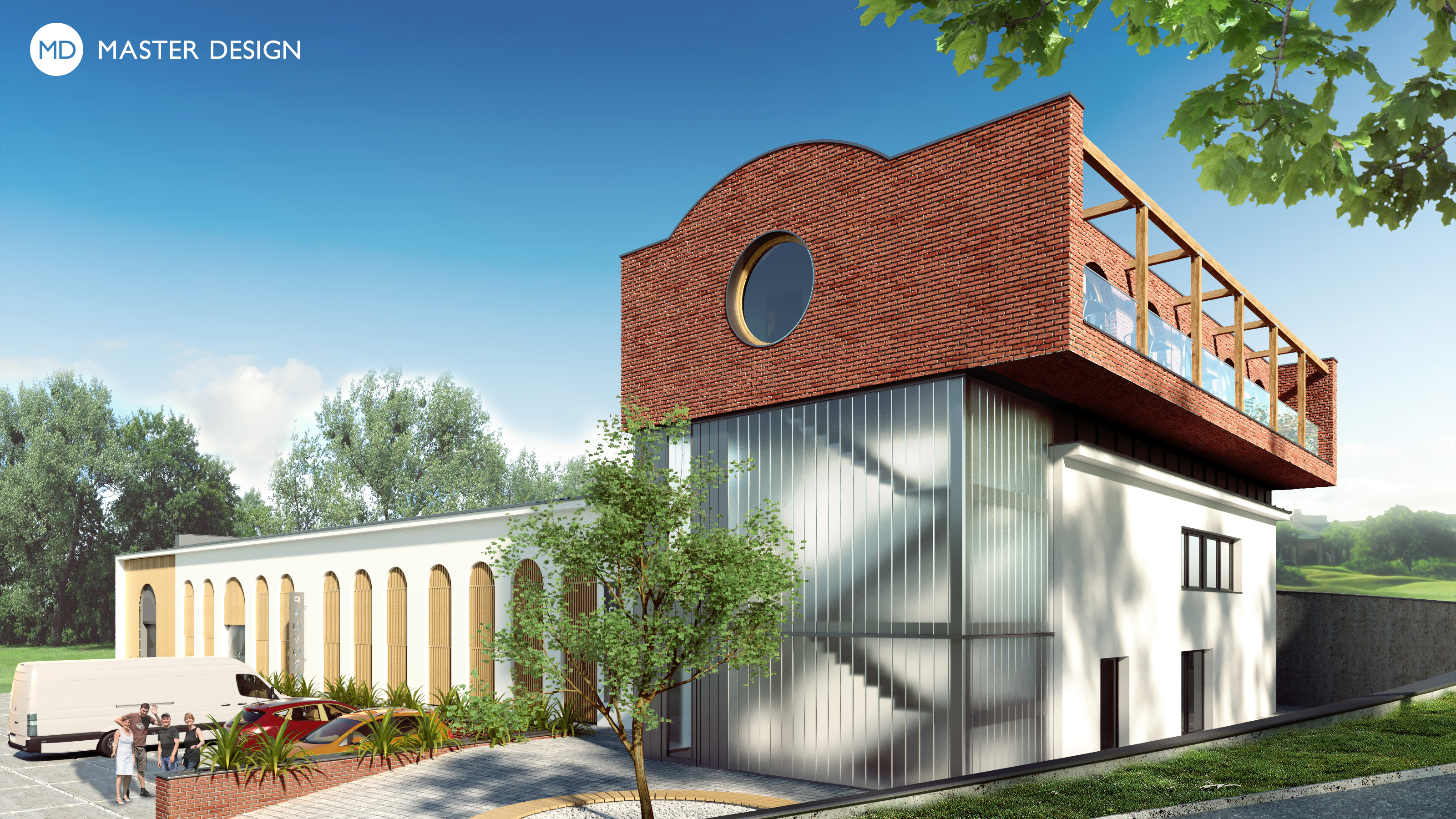 Moderní administrativní a výrobní budova vinařství HortZnojmo - vizualizace2