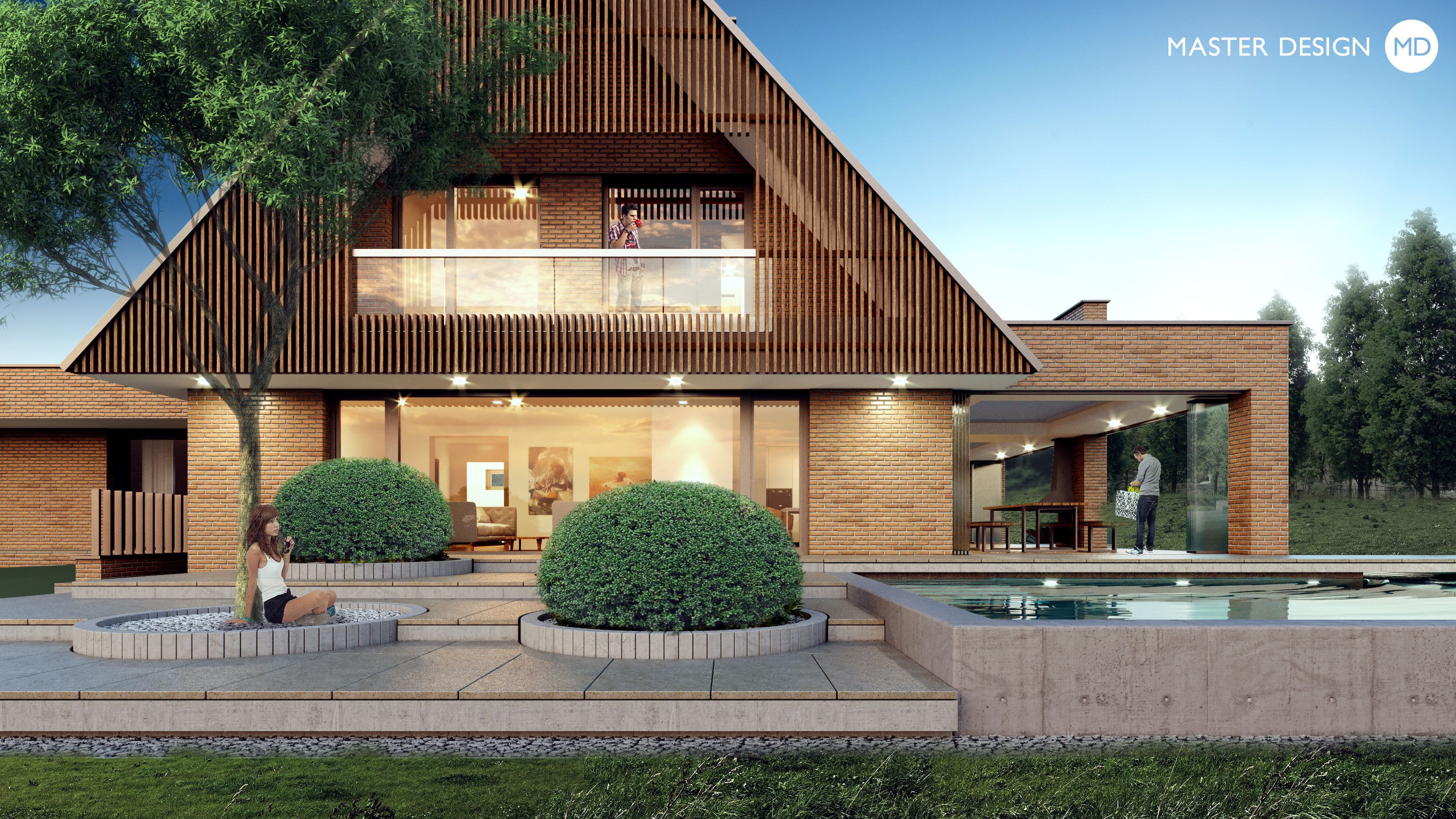 Family house reconstruction with water poolsKřinice u Broumova - visualisation2 Family house reconstruction with water poolsKřinice u Broumova - visualisation2