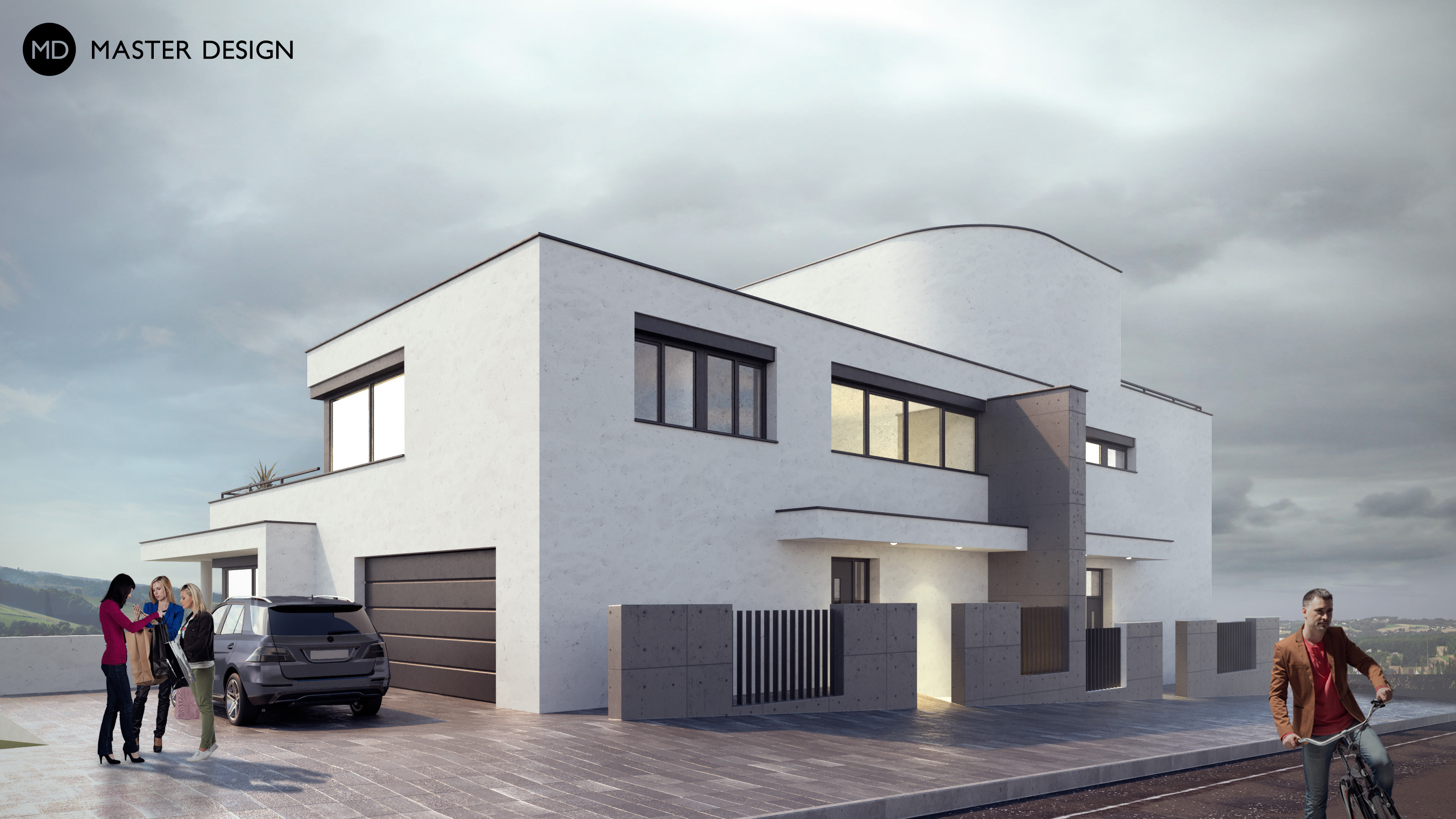 Luxury terraced villa with view of PraguePodolí - visualisation4 Luxury terraced villa with view of PraguePodolí - visualisation4