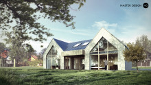 Small modern house with glazed front walls - Zvole - main visualisation